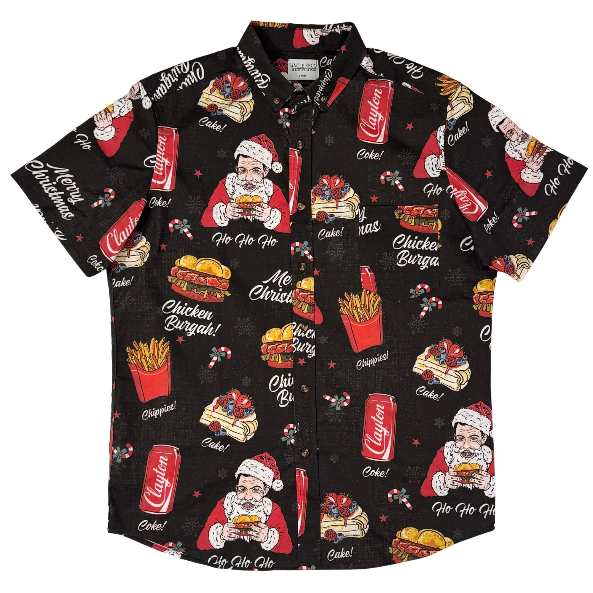 CLAYTON'S CHRISTMAS BUTTON UP SHIRT PRE ORDER