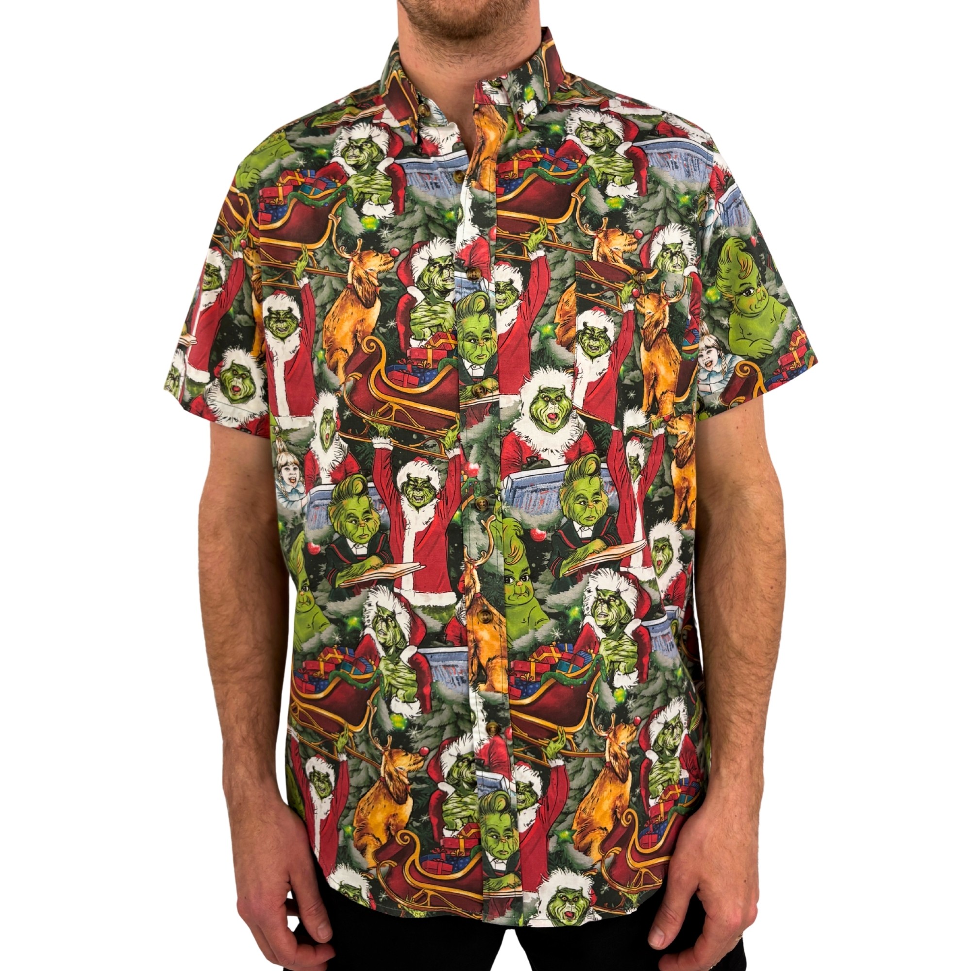 GRINCHMAS BUTTON UP SHIRT