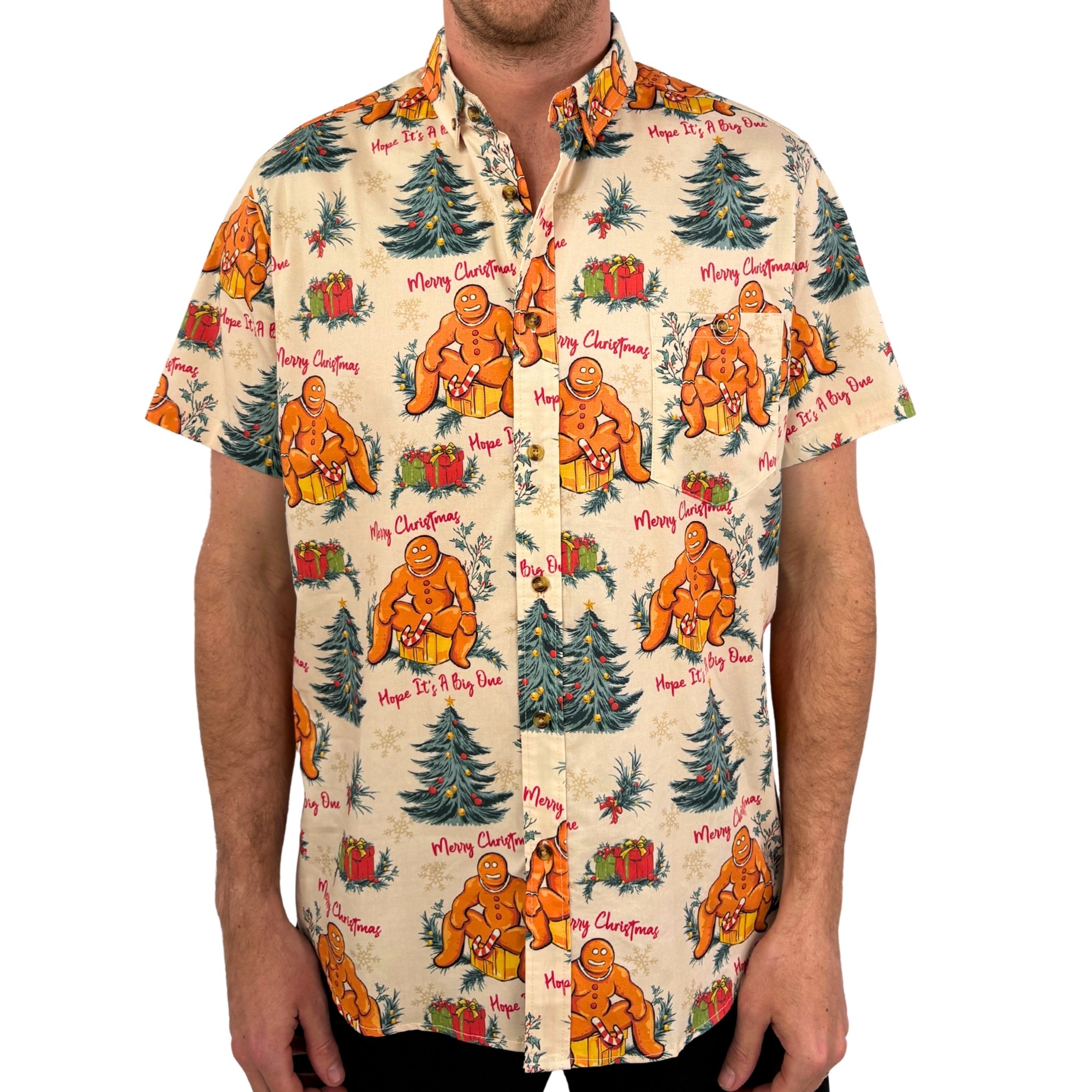 BIG BARRYS CHRISTMAS BUTTON UP SHIRT PRE ORDER