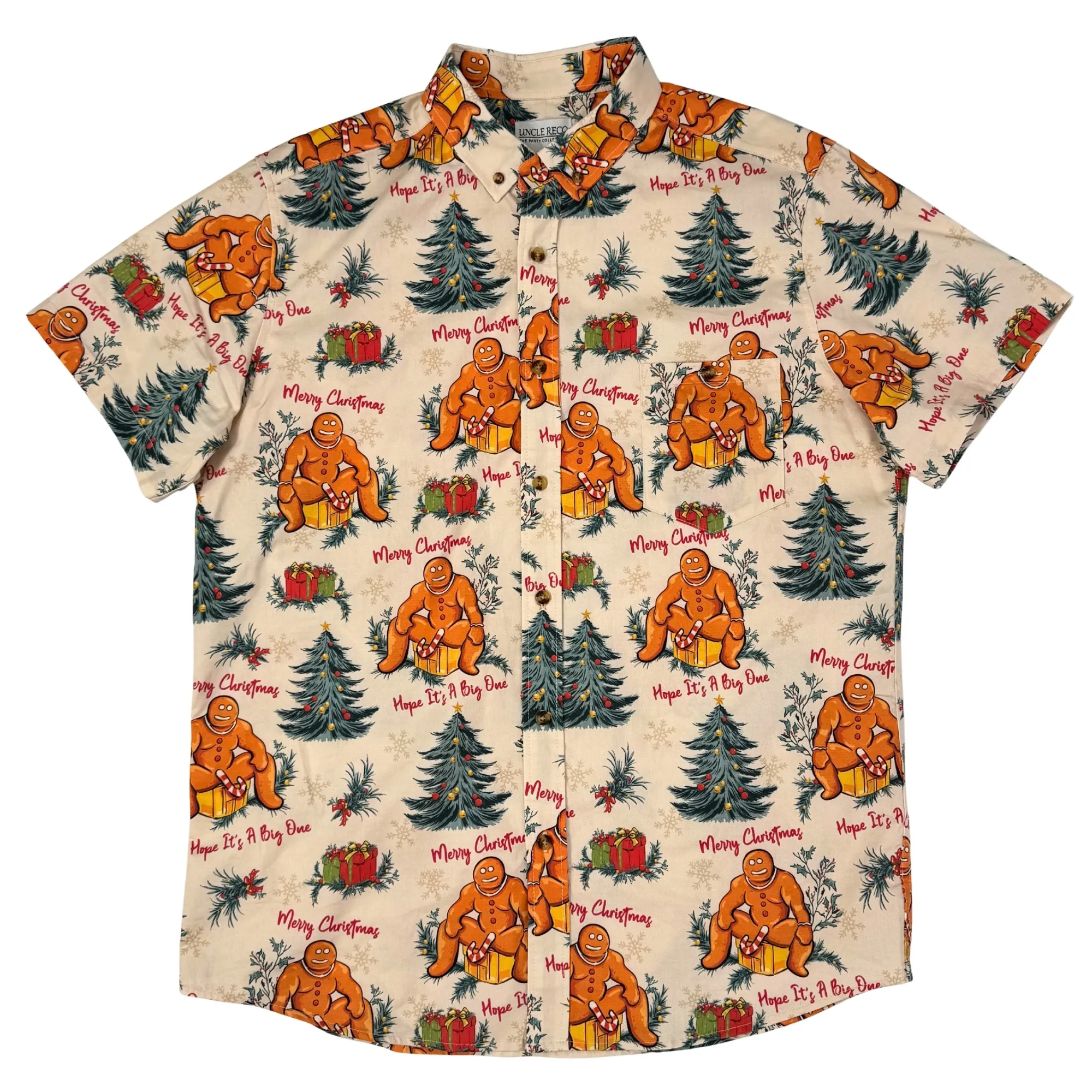 BIG BARRYS CHRISTMAS BUTTON UP SHIRT PRE ORDER