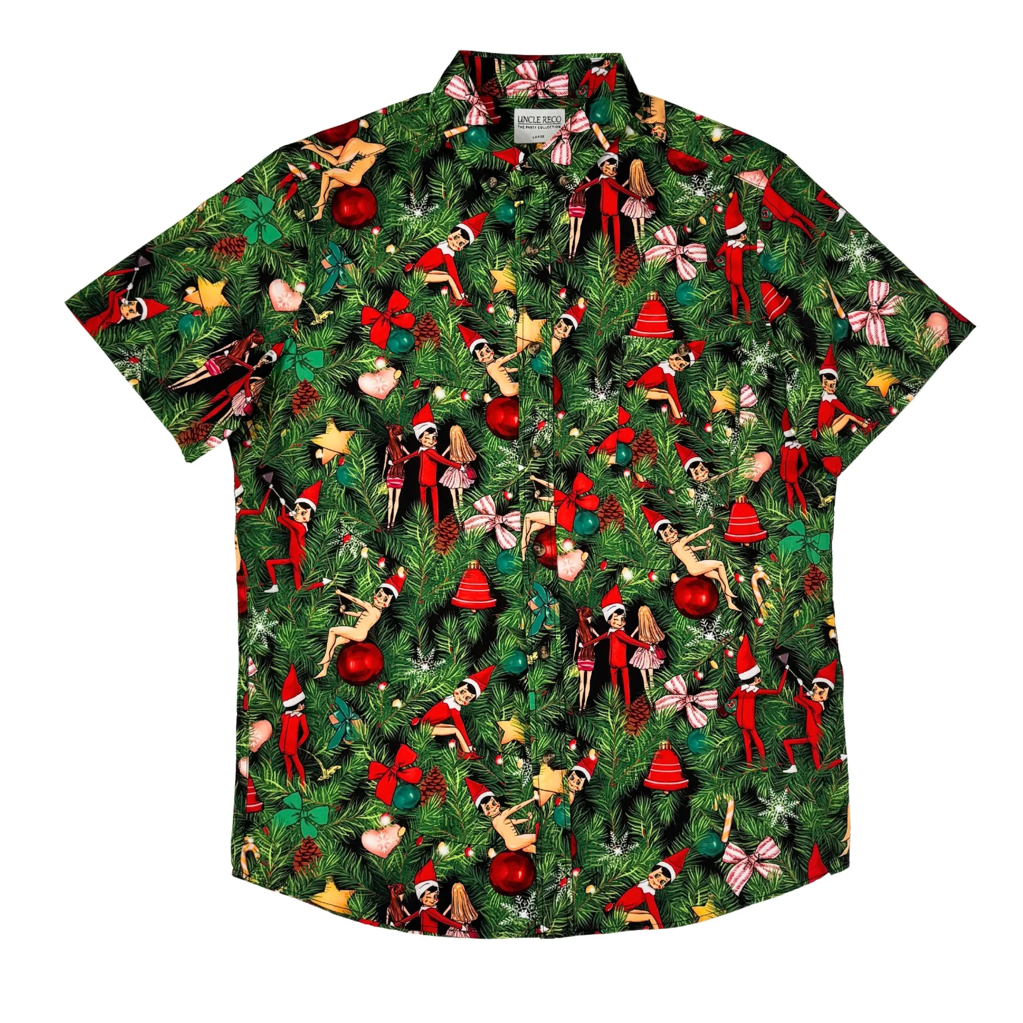 CHEEKY ELVES BUTTON UP SHIRT