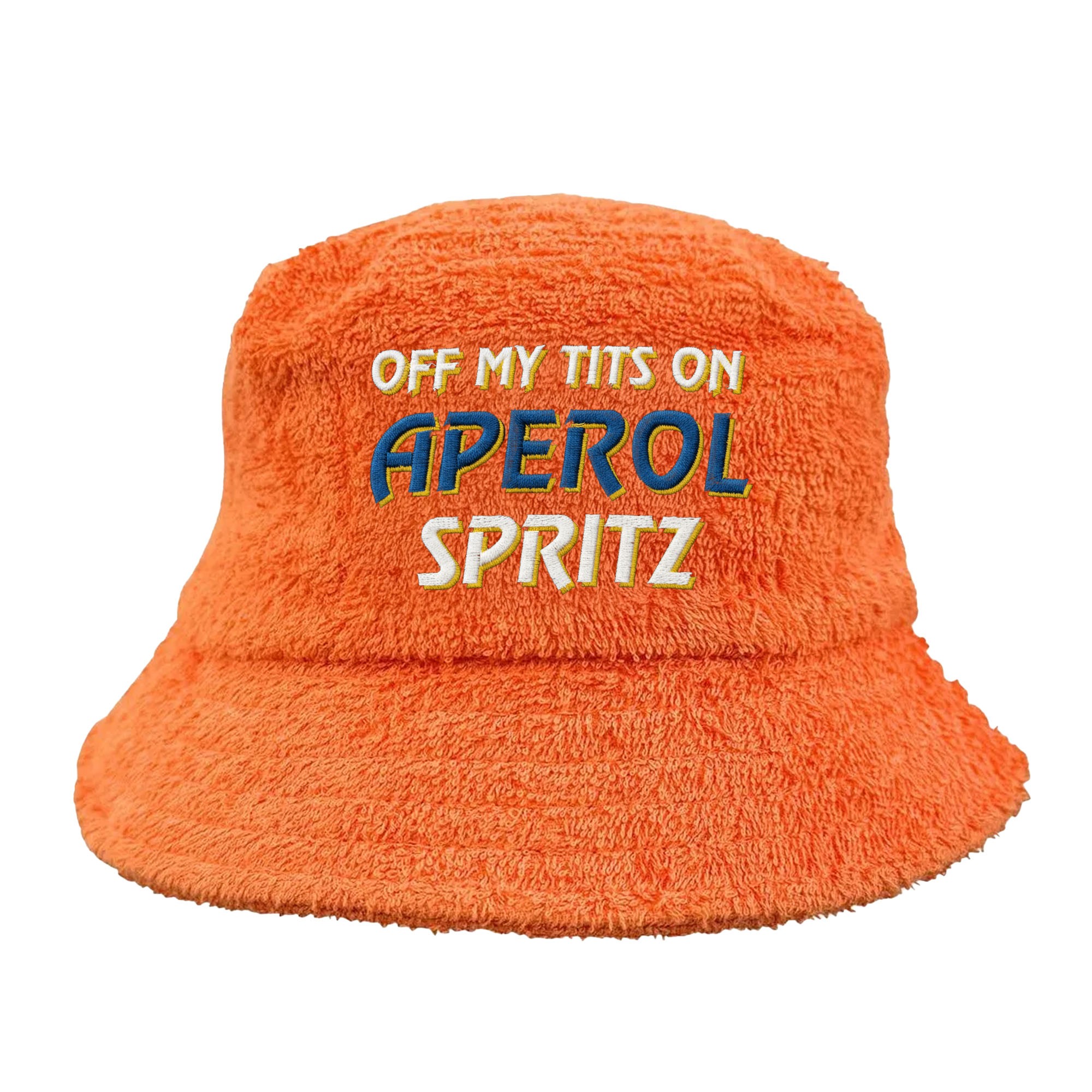 OFF MY TITS ON APEROL TERRY TOWEL BUCKET HAT