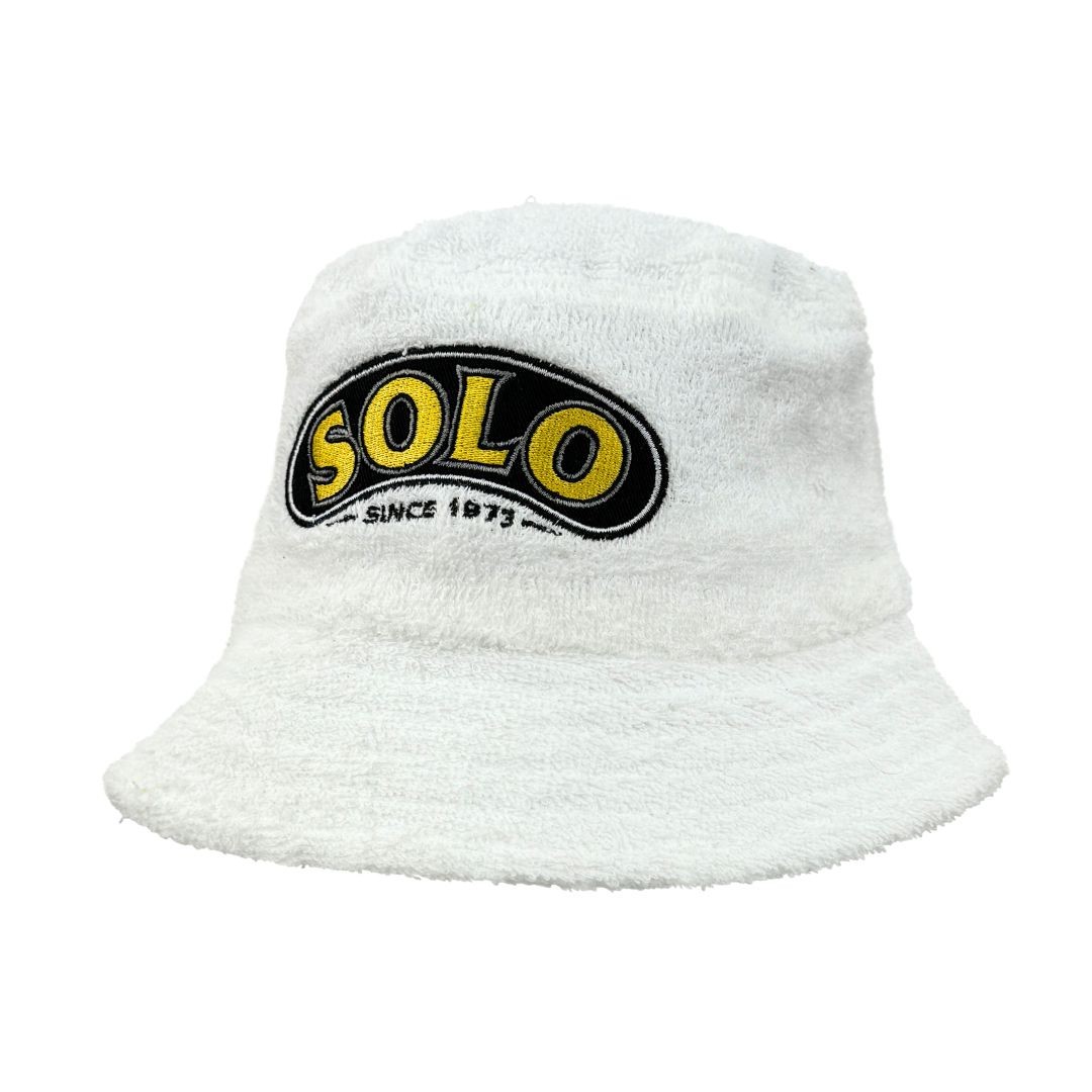 WHITE SOLO TERRY TOWEL BUCKET HAT