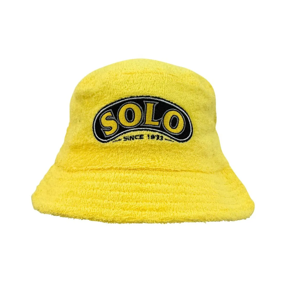 YELLOW SOLO TERRY TOWEL BUCKET HAT YELLOW SOLO TERRY TOWEL BUCKET HAT