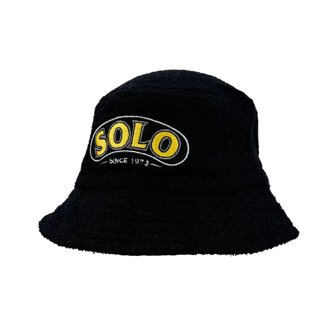 BLACK SOLO TERRY TOWEL BUCKET HAT