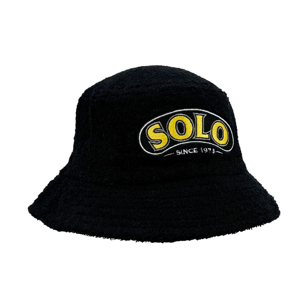 BLACK SOLO TERRY TOWEL BUCKET HAT