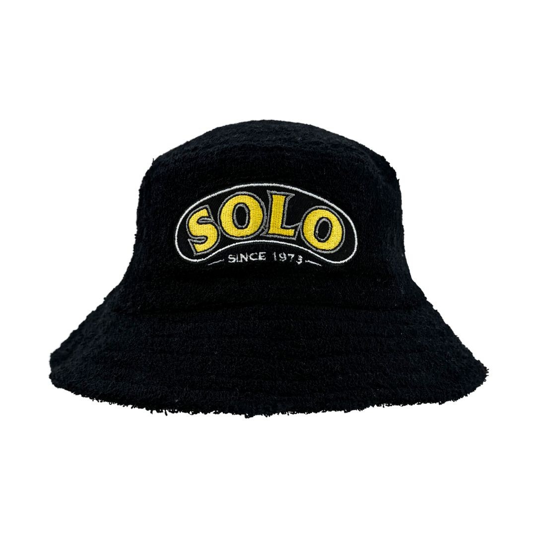 BLACK SOLO TERRY TOWEL BUCKET HAT