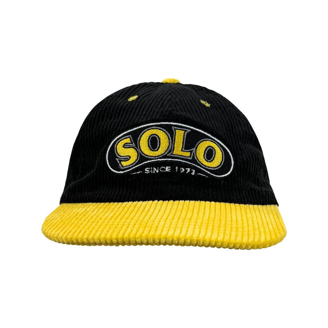 BLACK / YELLOW SOLO TWO TONE CORD HAT