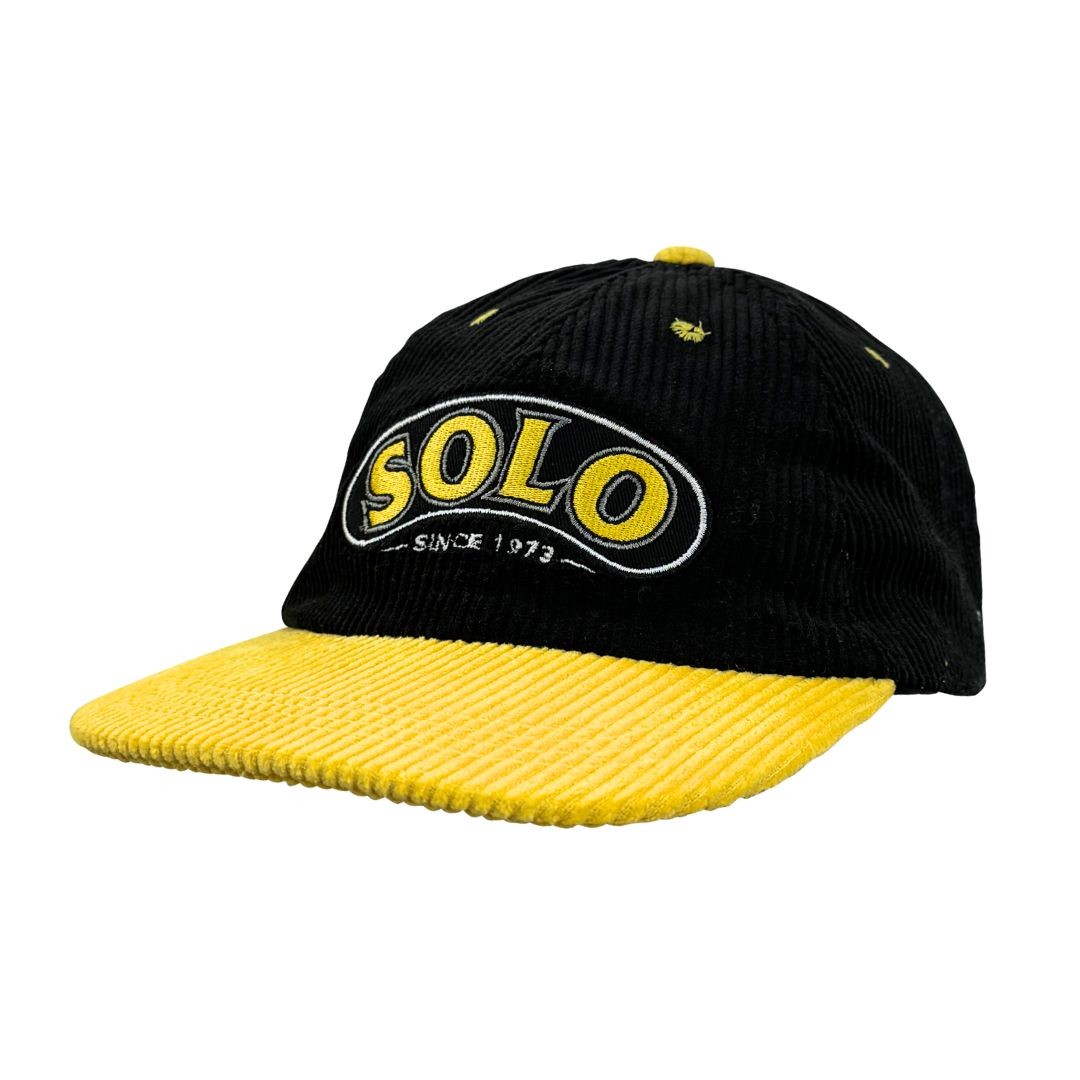 BLACK / YELLOW SOLO TWO TONE CORD HAT