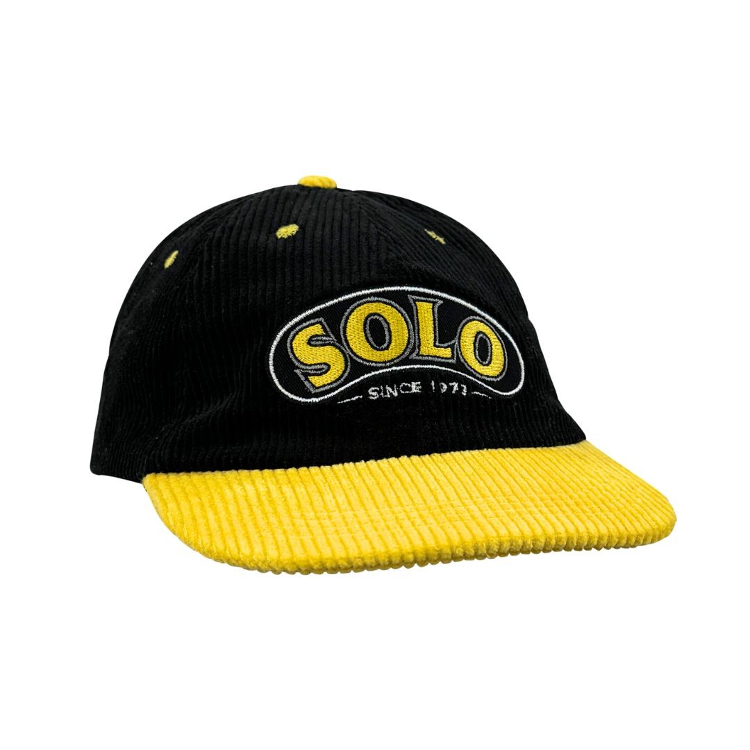 BLACK / YELLOW SOLO TWO TONE CORD HAT