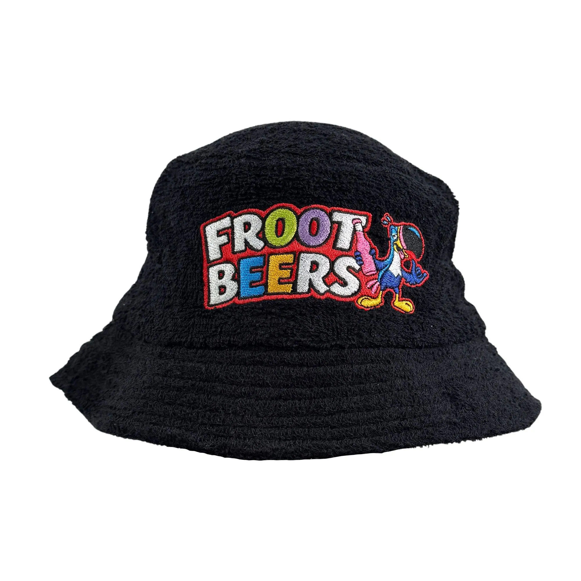 BLACK FROOT BEERS TERRY TOWEL BUCKET HAT BLACK FROOT BEERS TERRY TOWEL BUCKET HAT