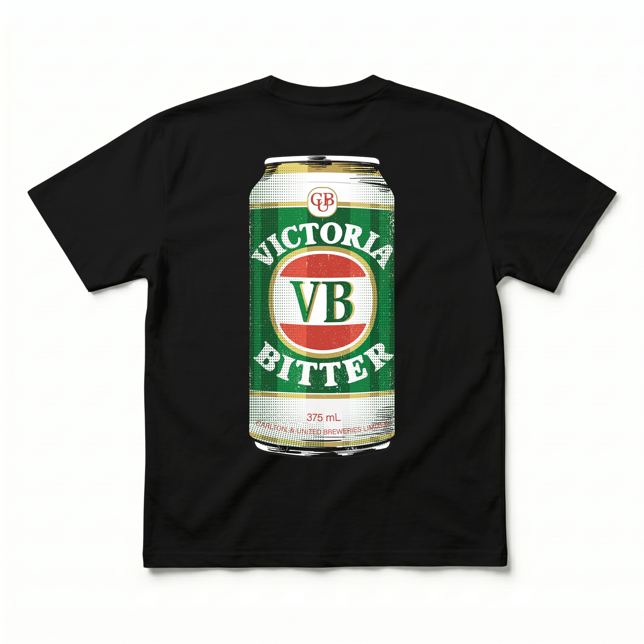 1980'S VB CAN FRONT & BACK BLACK TEE