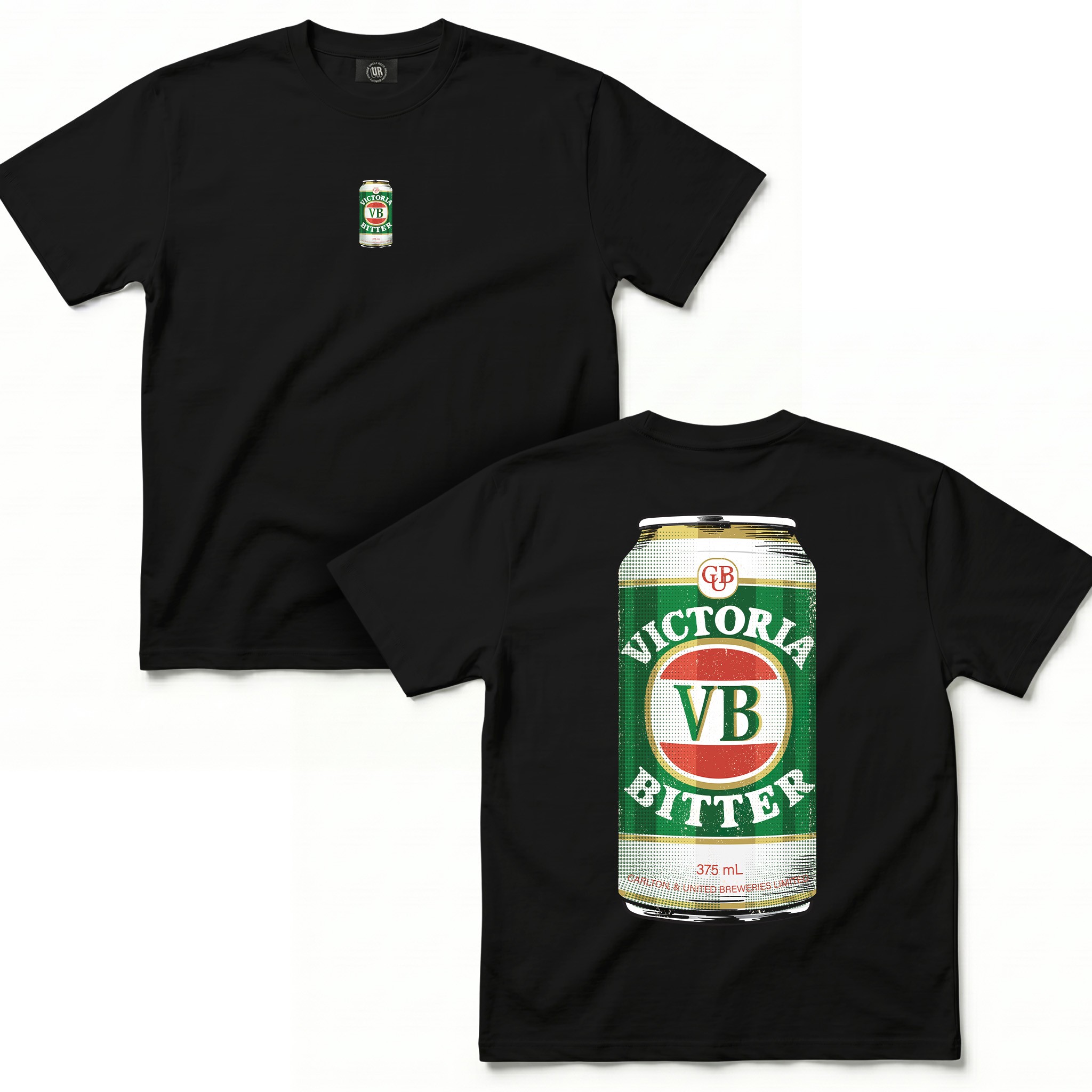 1980'S VB CAN FRONT & BACK BLACK TEE 1980'S VB CAN FRONT & BACK BLACK TEE