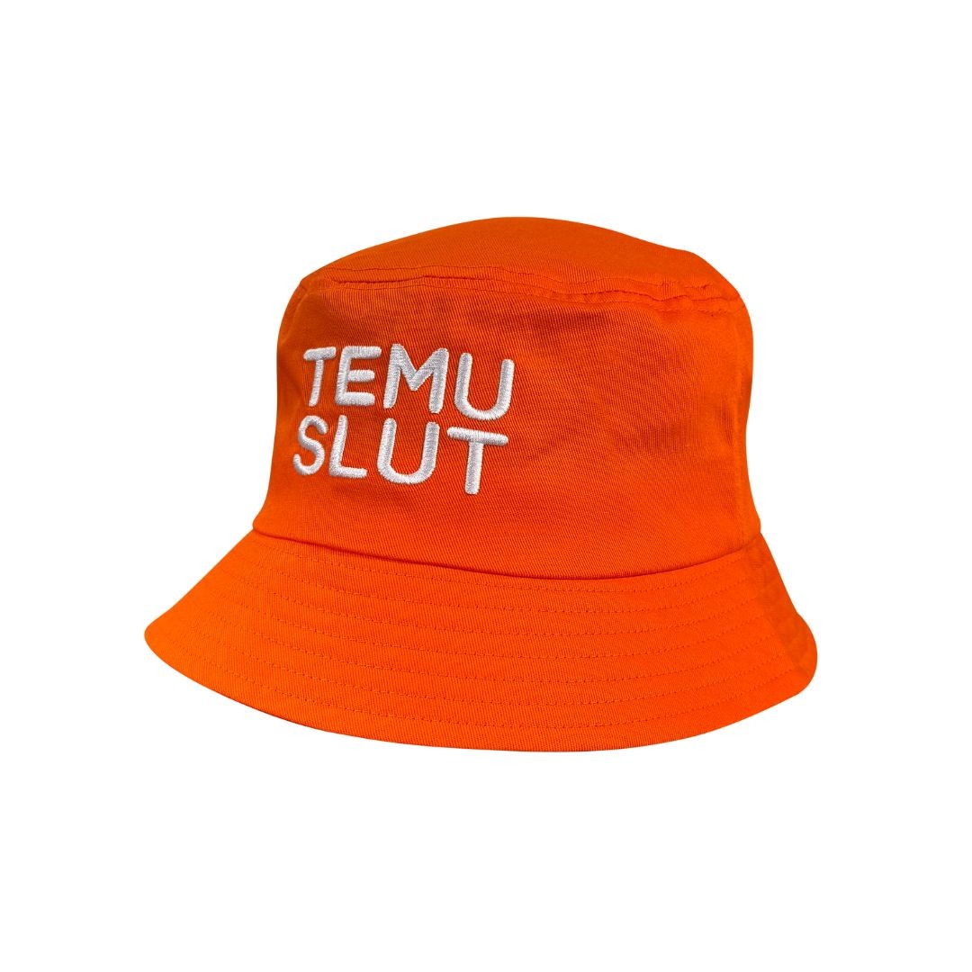 TEMUSLUT ORANGE COTTON TWILL BUCKET HAT