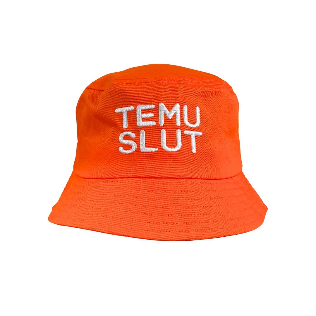 TEMUSLUT ORANGE COTTON TWILL BUCKET HAT