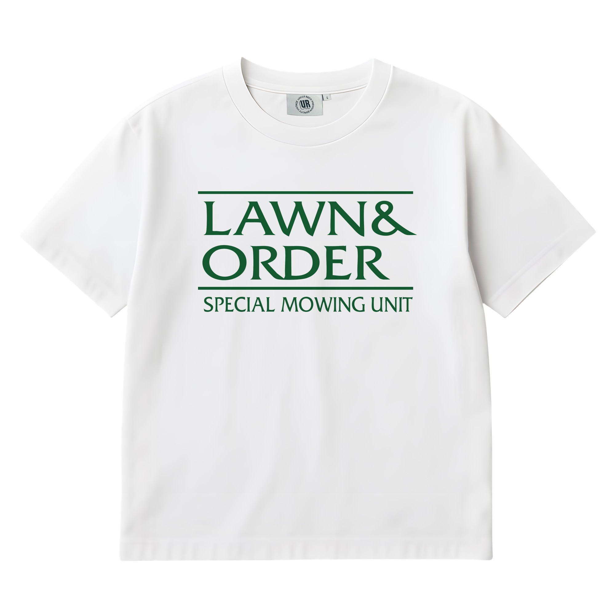 LAWN AND ORDER WHITE TEE, Lawn And Order White T-Shirt LAWN AND ORDER WHITE TEE, Lawn And Order White T-Shirt