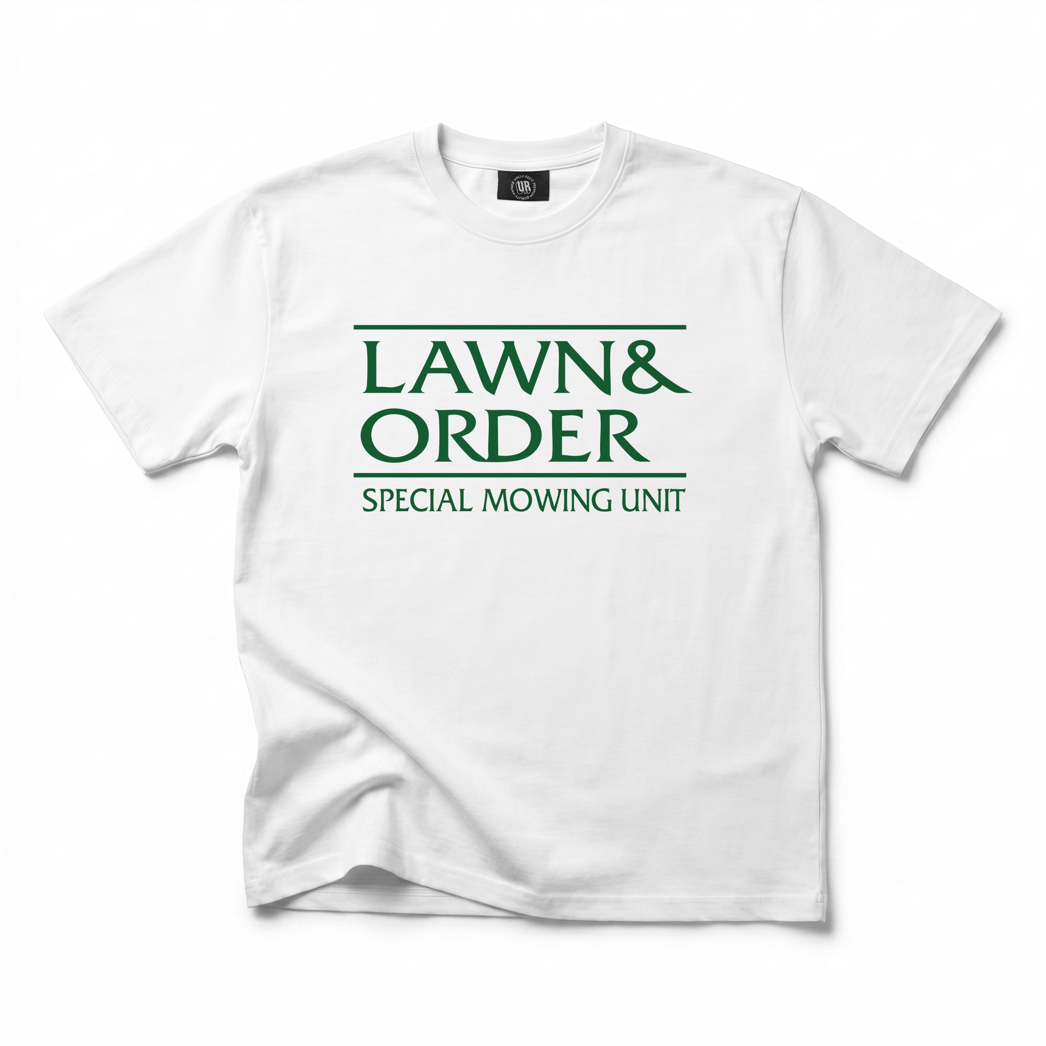 LAWN AND ORDER WHITE TEE LAWN AND ORDER WHITE TEE
