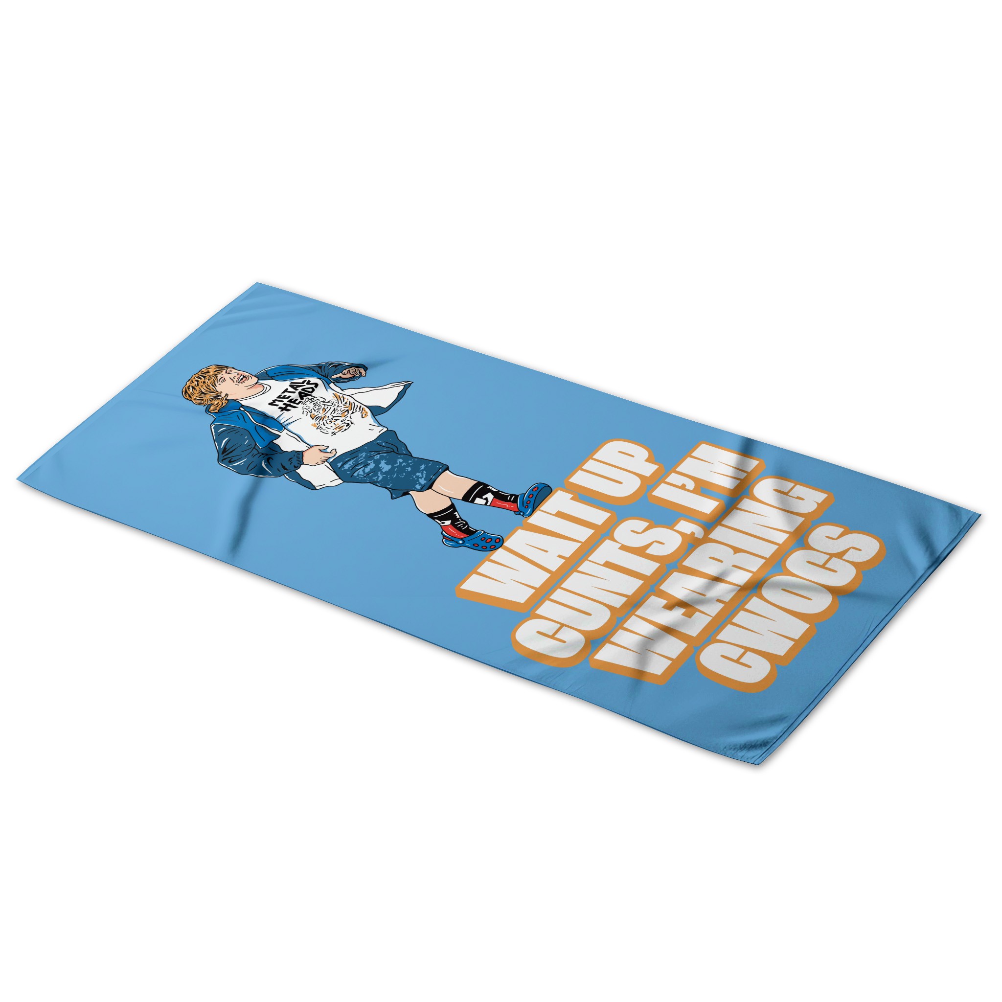 GAVIN WEARING CWOCS BEACH TOWEL GAVIN WEARING CWOCS BEACH TOWEL