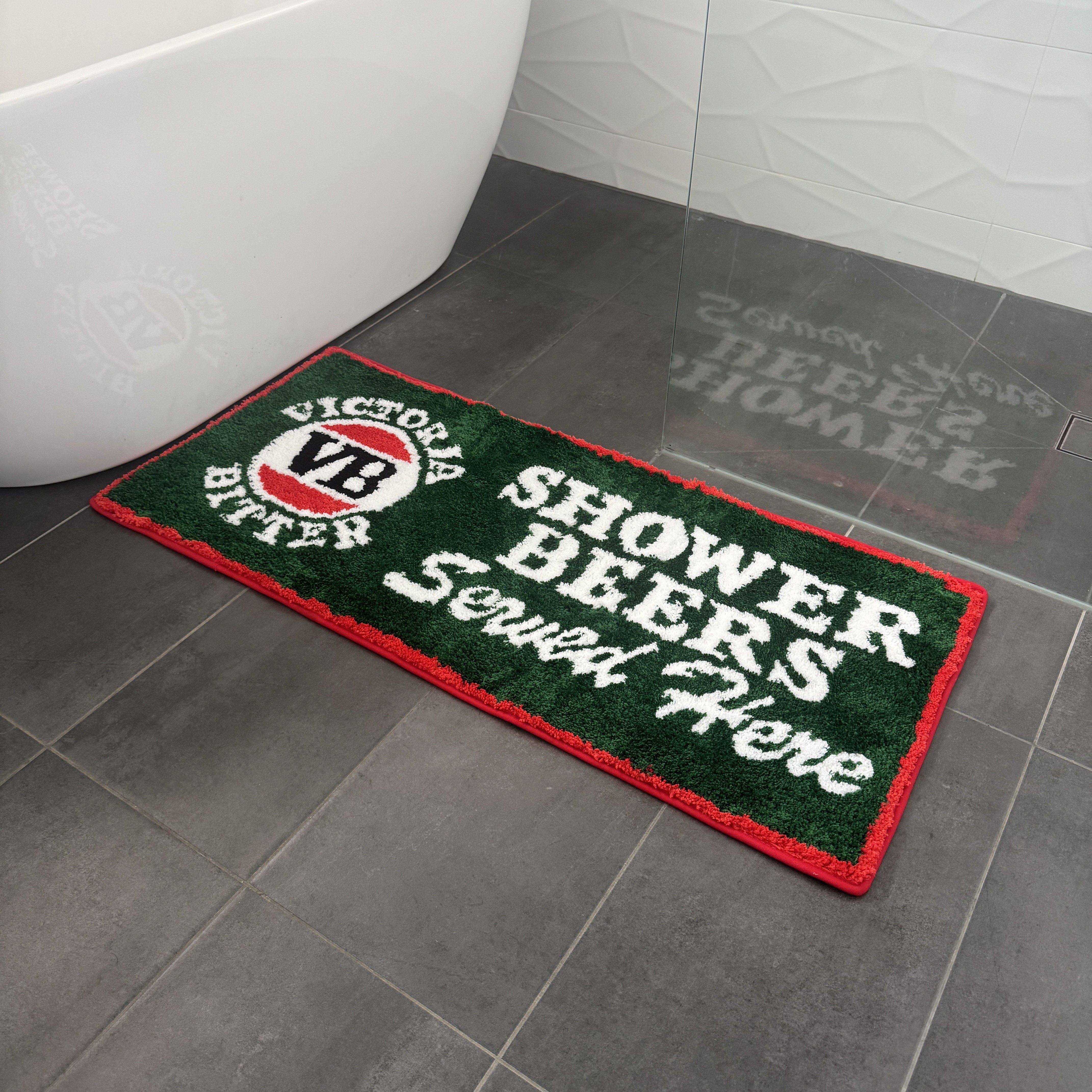VB SHOWER BEERS TUFTED MAT PRE ORDER