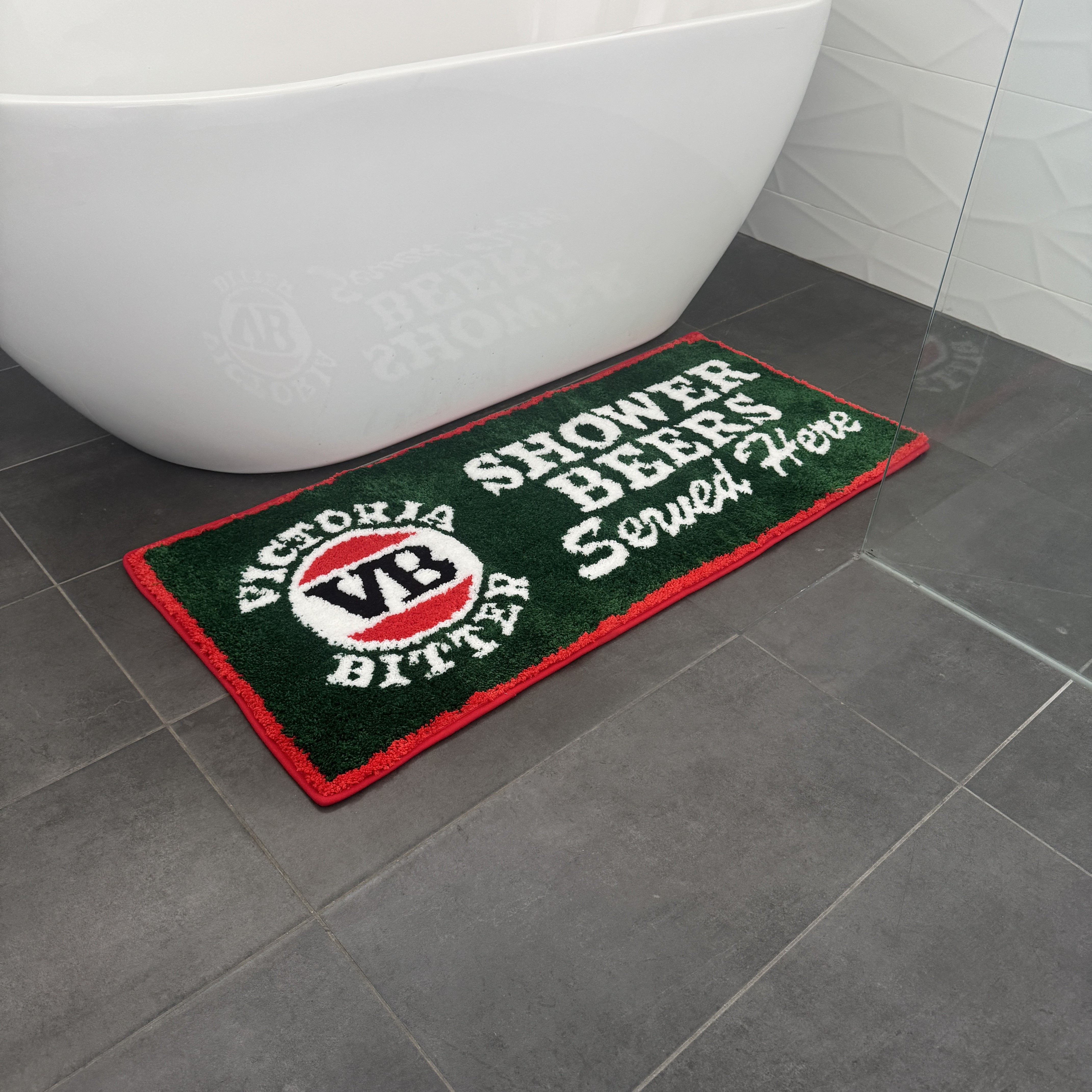 VB SHOWER BEERS TUFTED MAT PRE ORDER