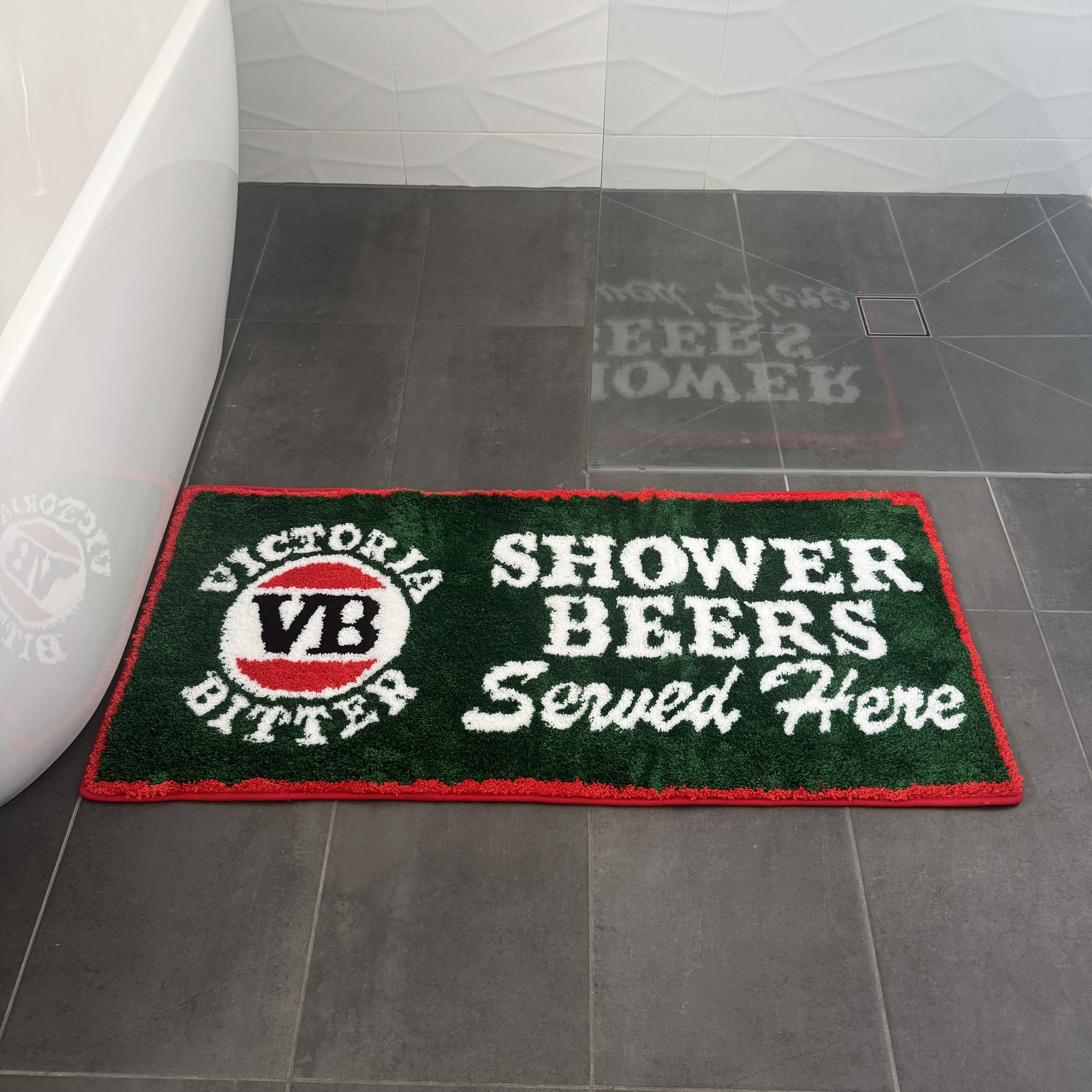 VB SHOWER BEERS TUFTED MAT PRE ORDER