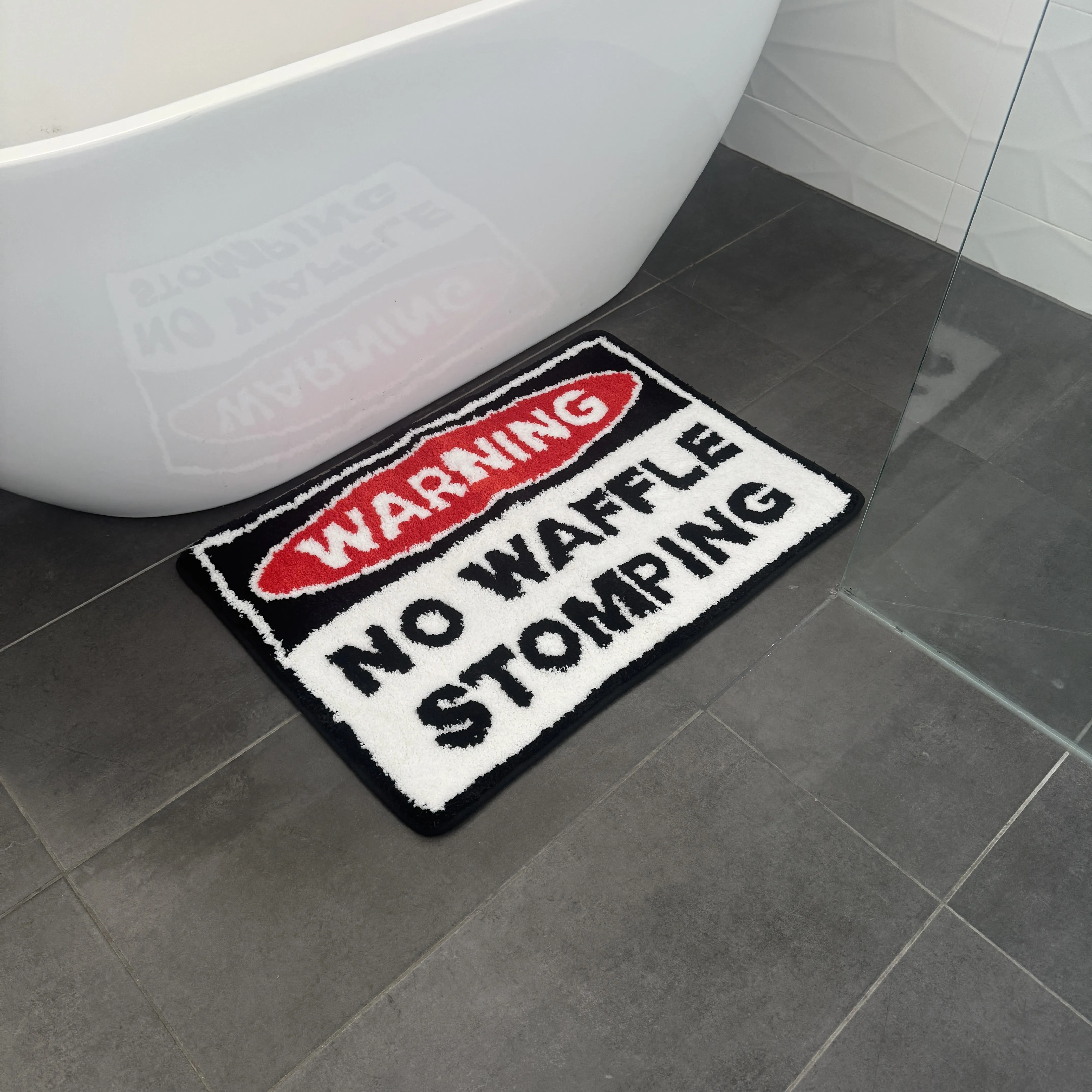 WARNING TUFTED MAT PRE ORDER