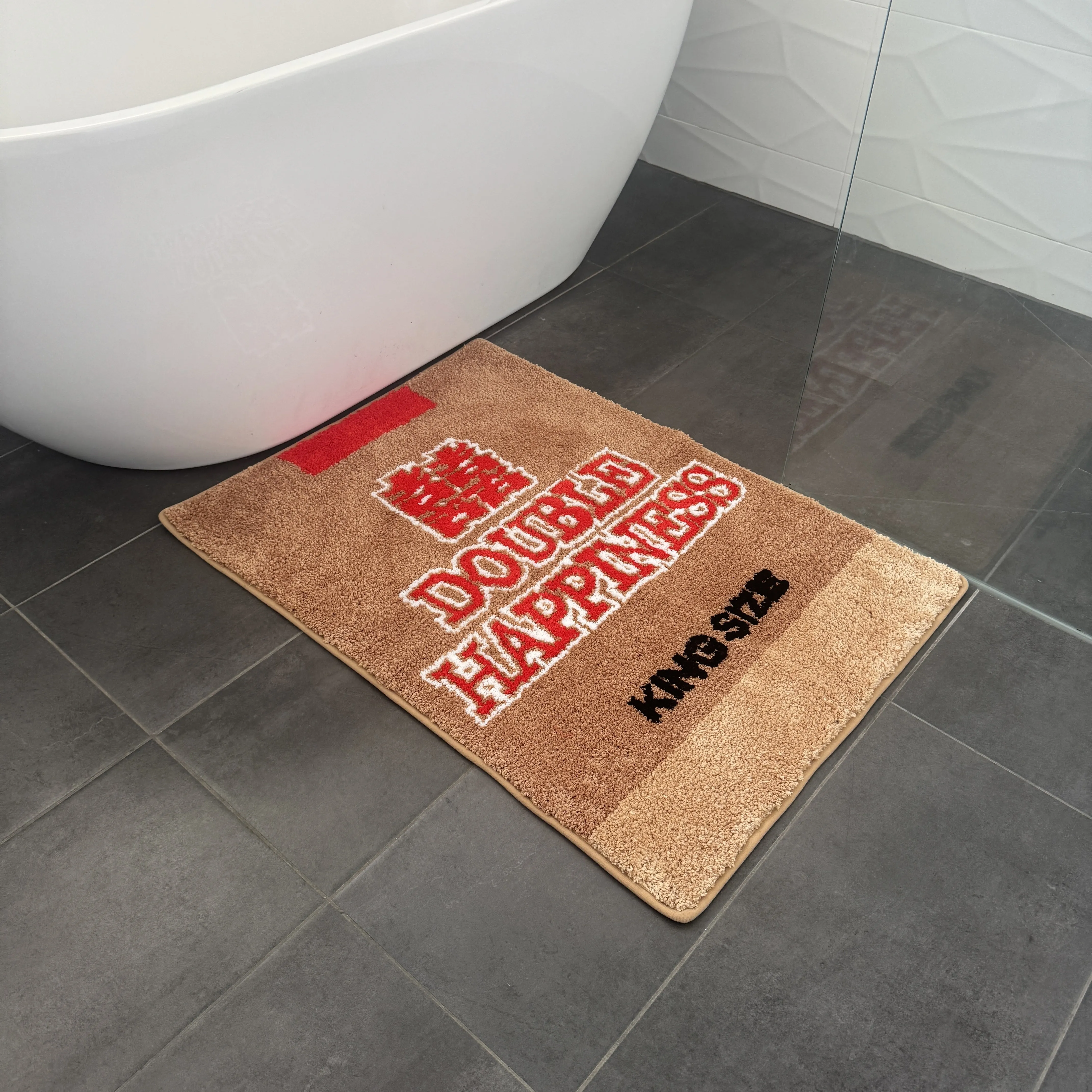 DOUBLE HAPPINESS TUFTED MAT DOUBLE HAPPINESS TUFTED MAT