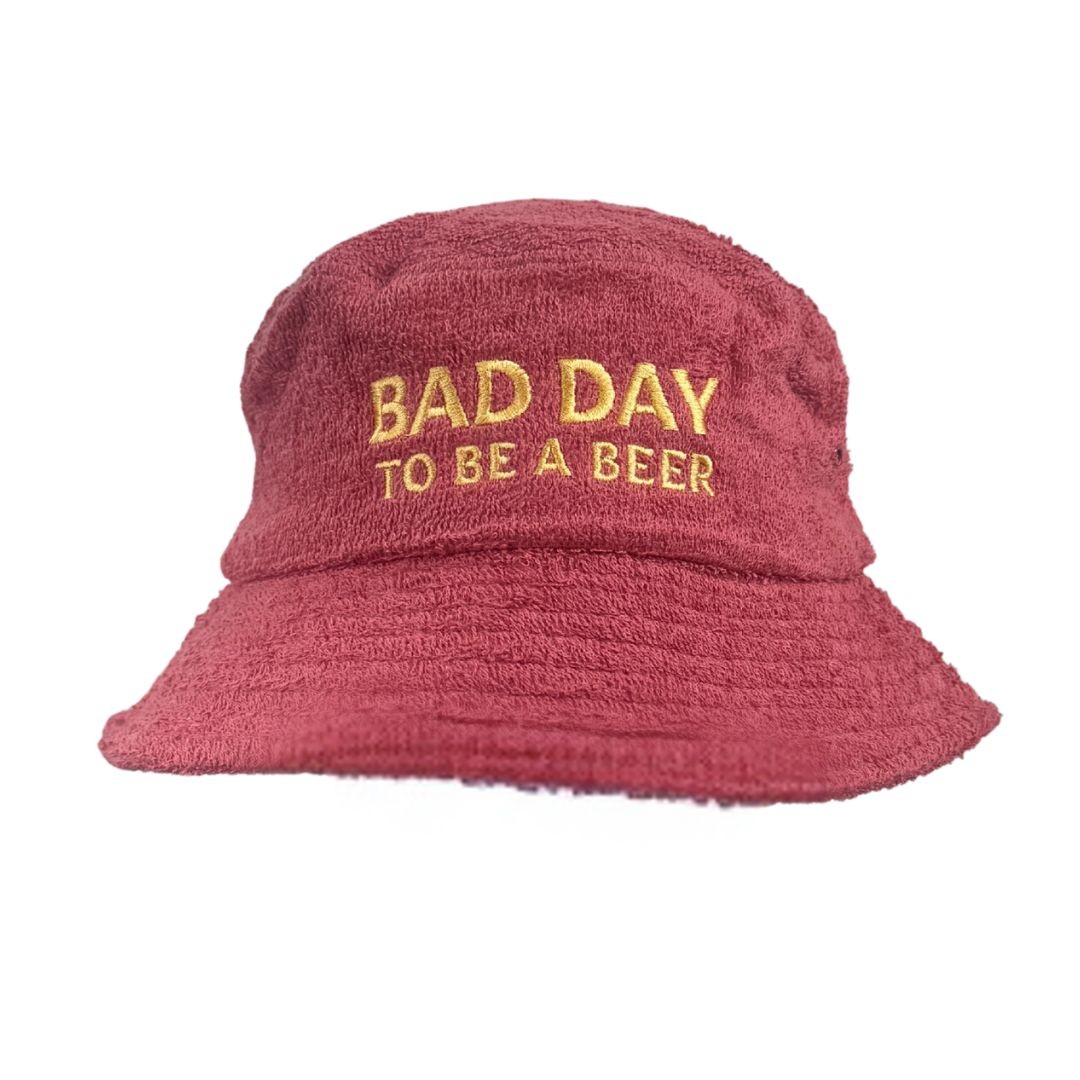 BAD DAY TO BE A BEER TERRY TOWEL BUCKET HAT BAD DAY TO BE A BEER TERRY TOWEL BUCKET HAT