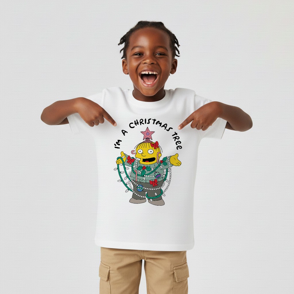 KIDS RALPH CHRISTMAS TREE WHITE TEE