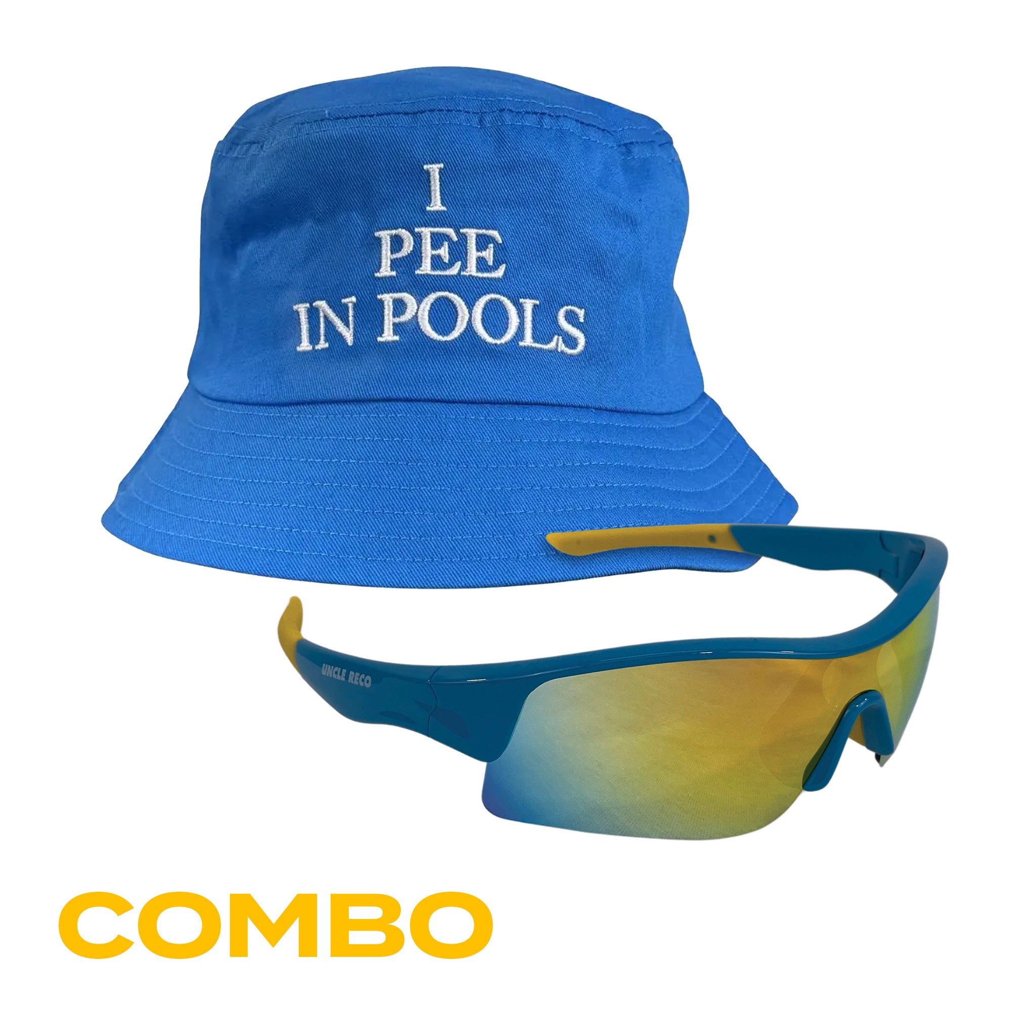 I PEE IN POOLS BUCKET HAT COMBO