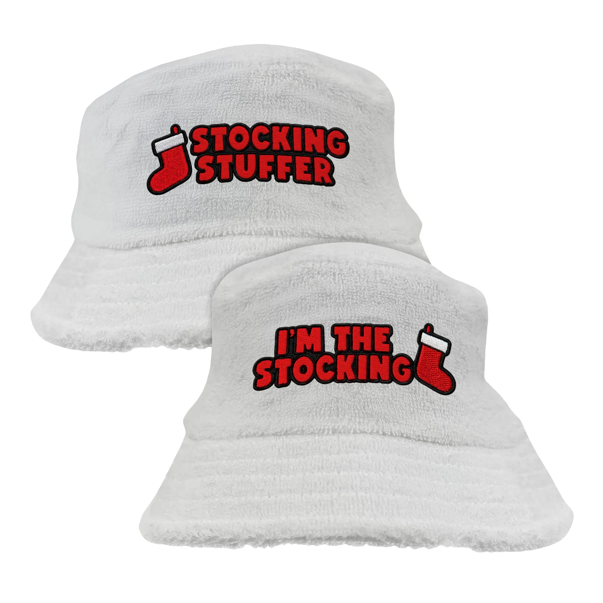 WHITE STOCKING STUFFER TERRY TOWEL BUCKET HAT COMBO WHITE STOCKING STUFFER TERRY TOWEL BUCKET HAT COMBO