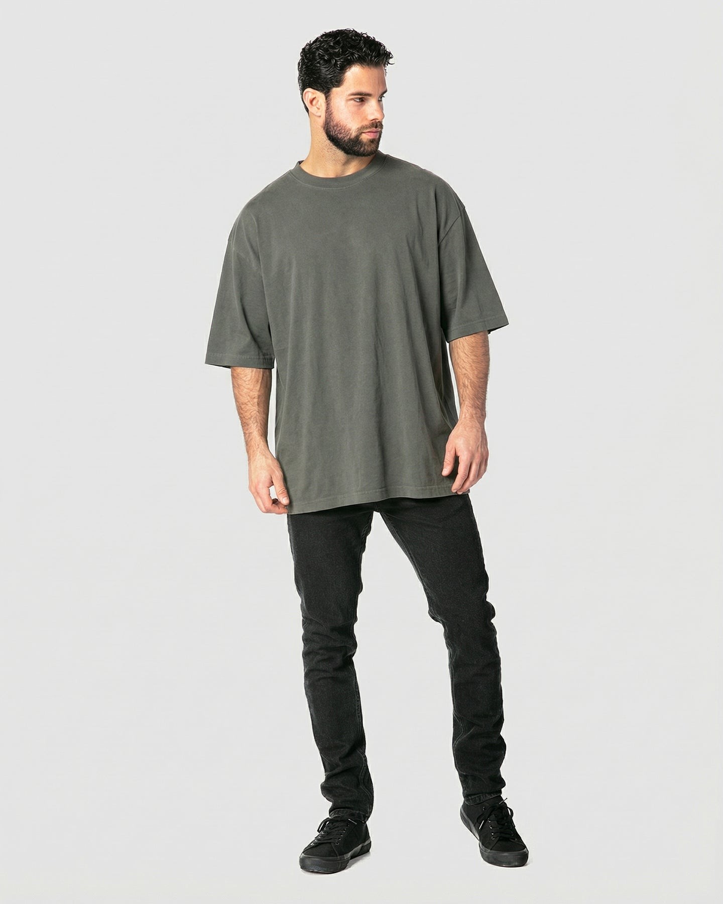 HEAVYWEIGHT CHARCOAL TEE