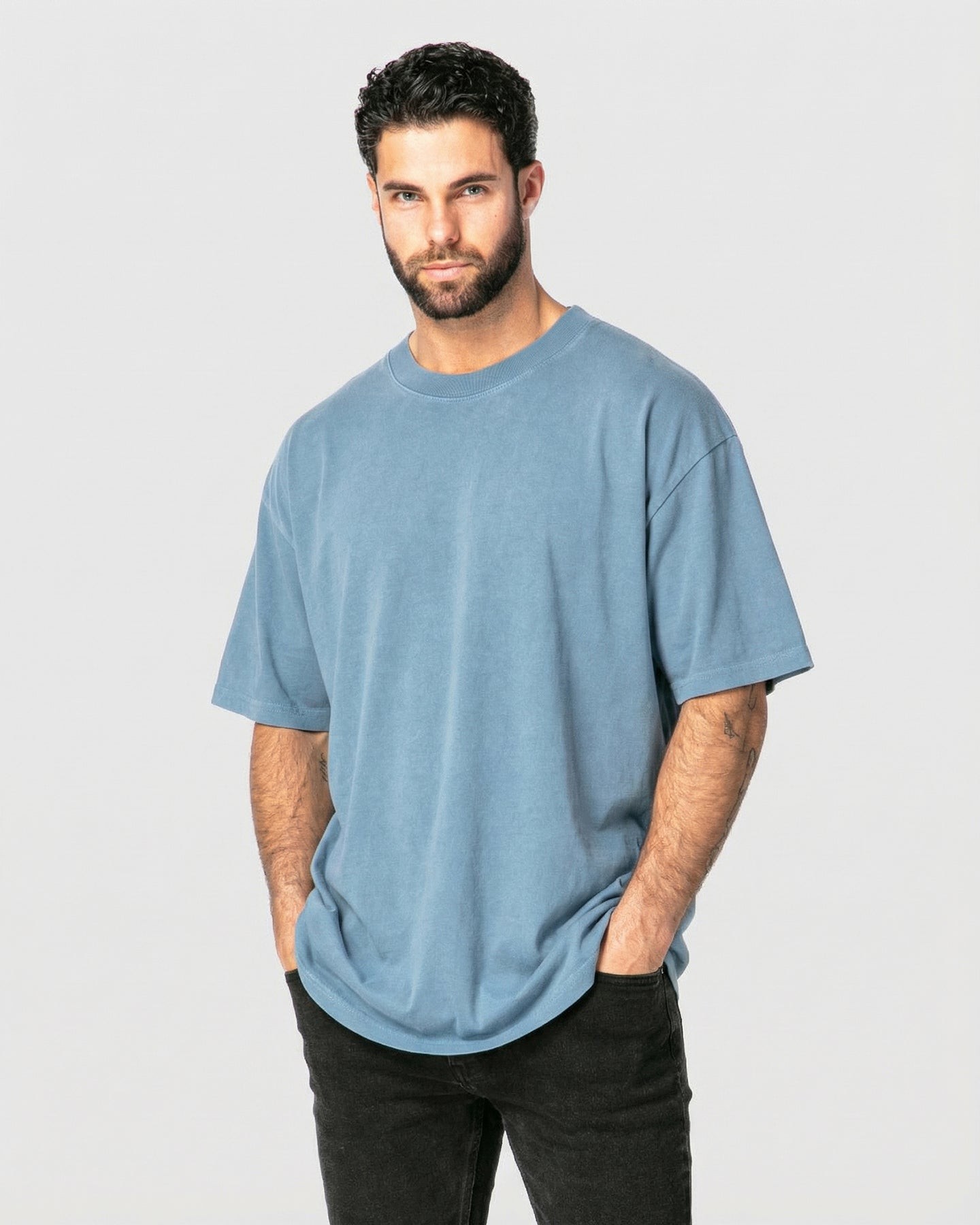 HEAVYWEIGHT STONE BLUE TEE