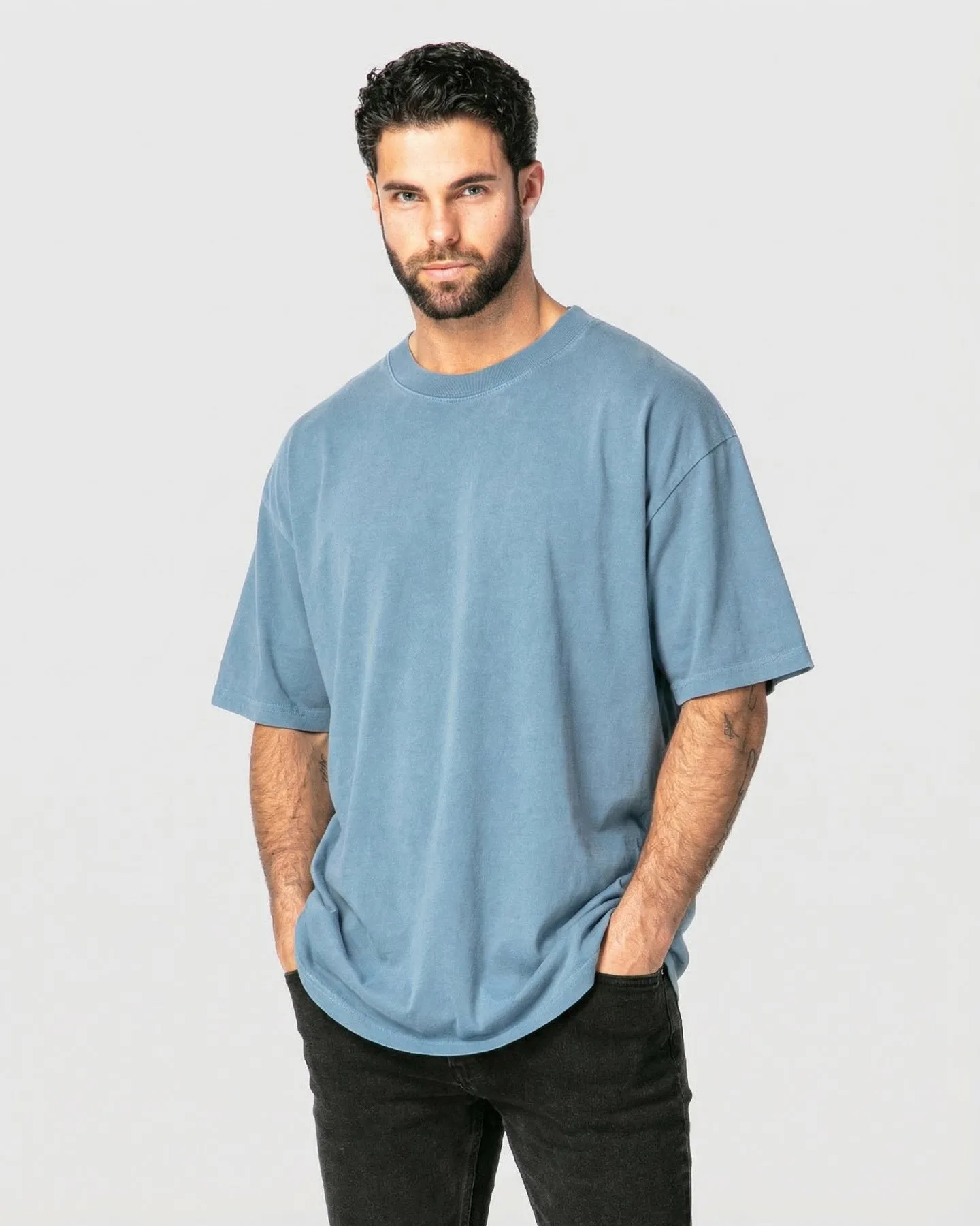 HEAVYWEIGHT STONE BLUE TEE HEAVYWEIGHT STONE BLUE TEE
