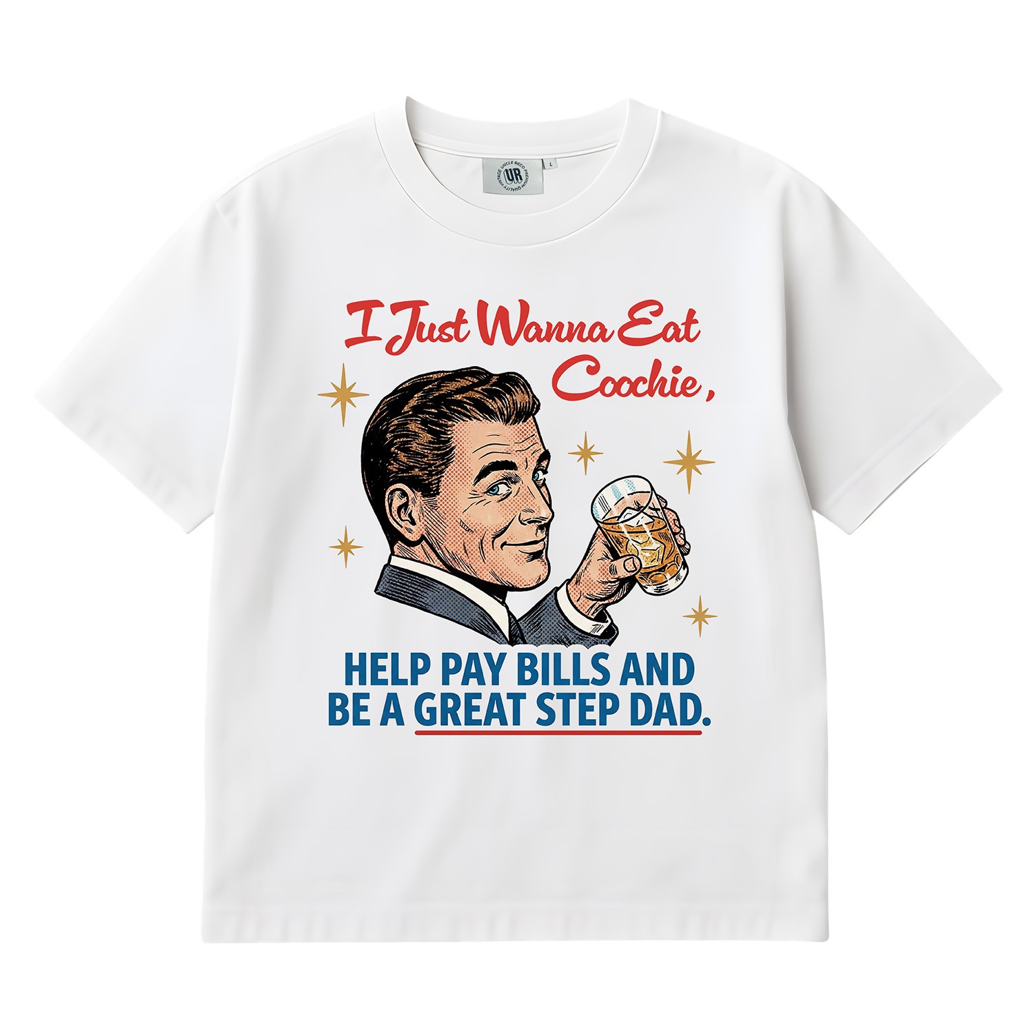 GREAT STEP DAD WHITE TEE, Great Step Dad White T-Shirt GREAT STEP DAD WHITE TEE, Great Step Dad White T-Shirt
