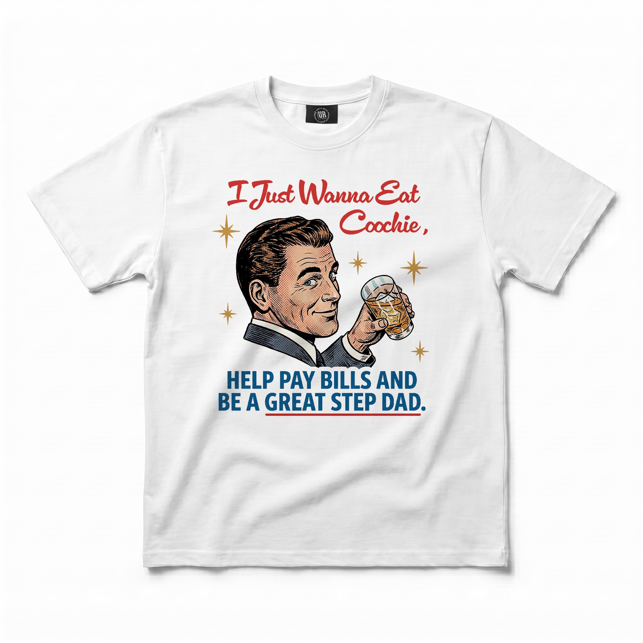 GREAT STEP DAD WHITE TEE GREAT STEP DAD WHITE TEE