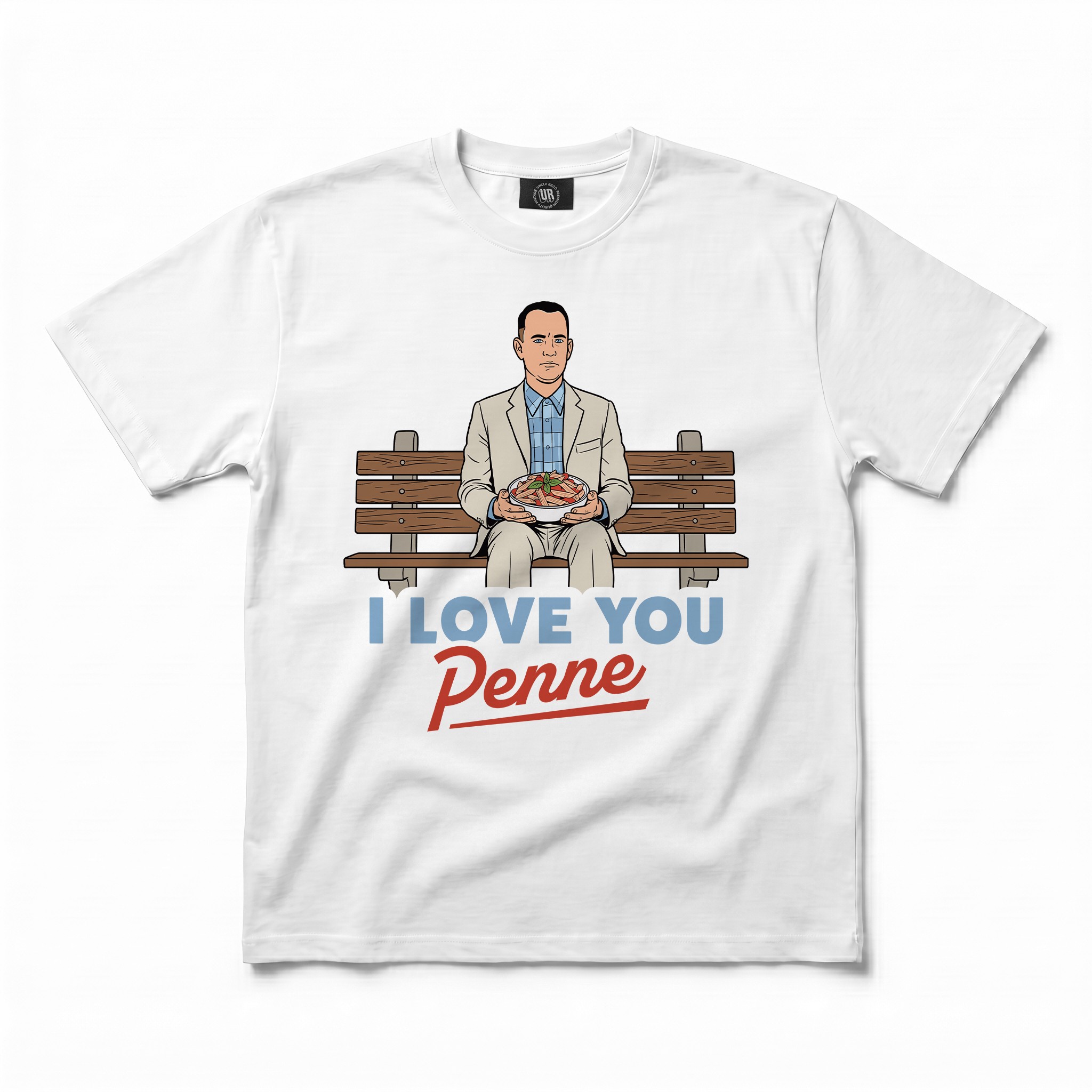 I LOVE YOU PENNE WHITE TEE I LOVE YOU PENNE WHITE TEE