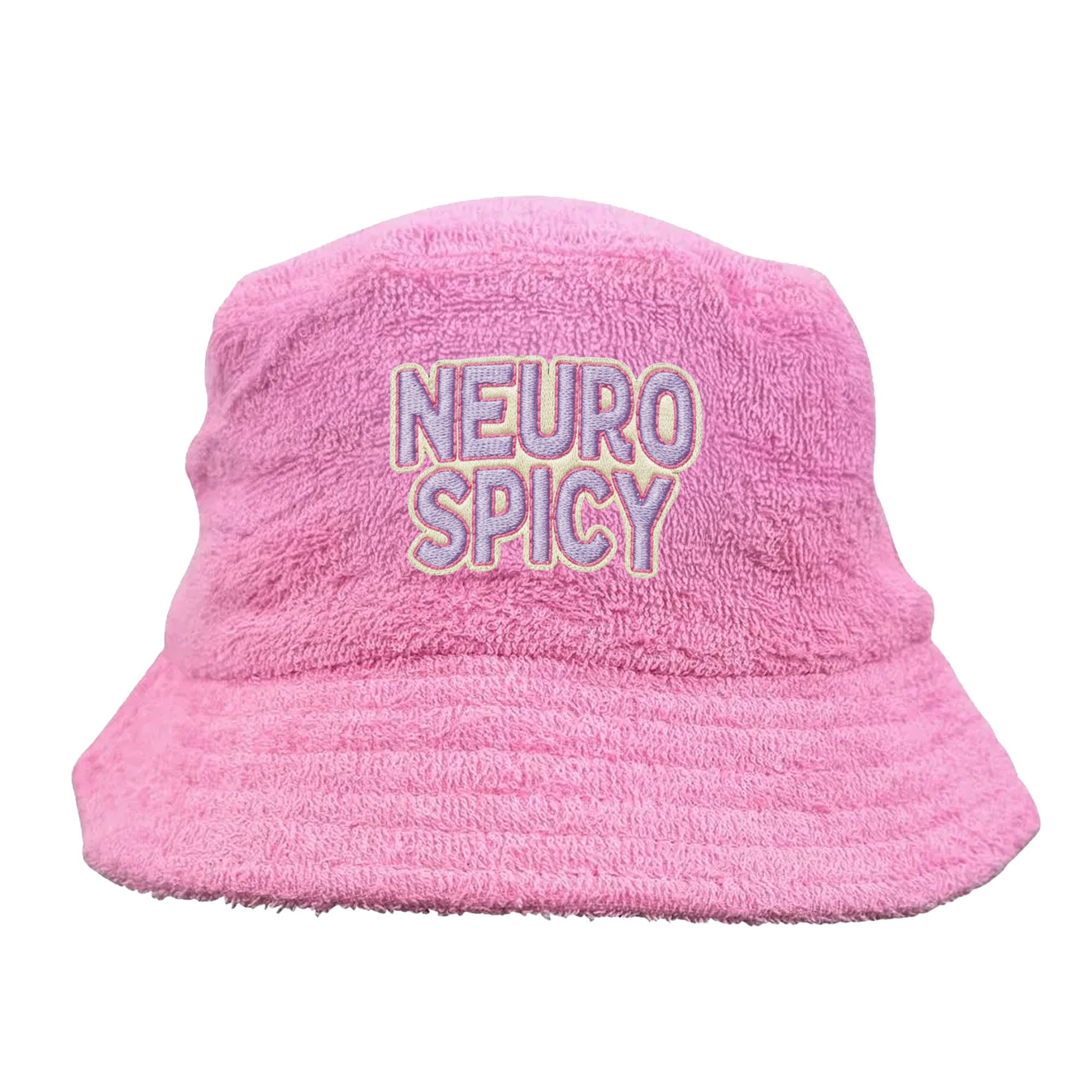 NEUROSPICY PINK TERRY TOWEL BUCKET HAT