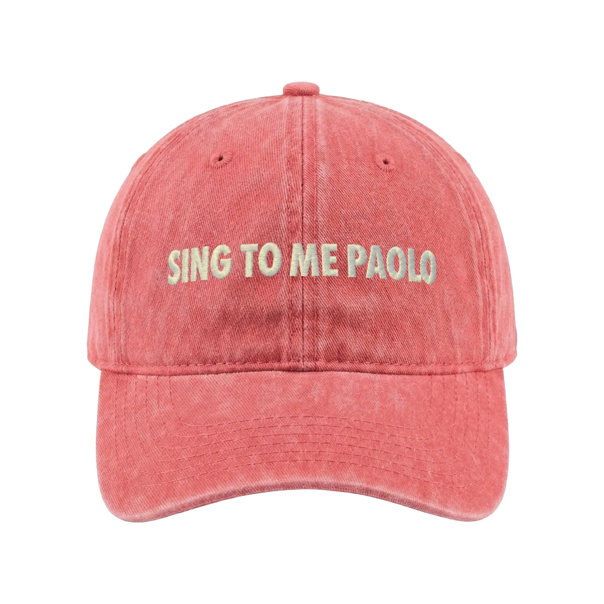 SING TO ME PAOLO WASHED CORAL DAD HAT