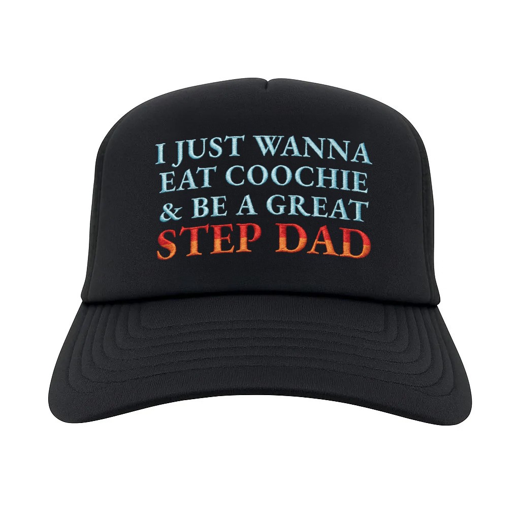 GREAT STEP DAD BLACK TRUCKER HAT