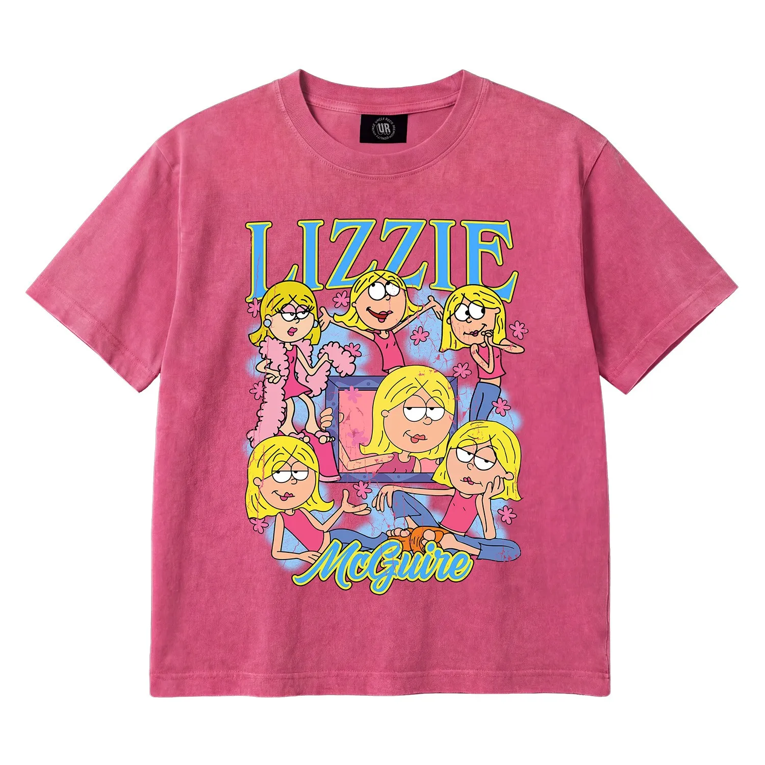 VINTAGE PINK CARTOON LIZZIE T-SHIRT VINTAGE PINK CARTOON LIZZIE T-SHIRT