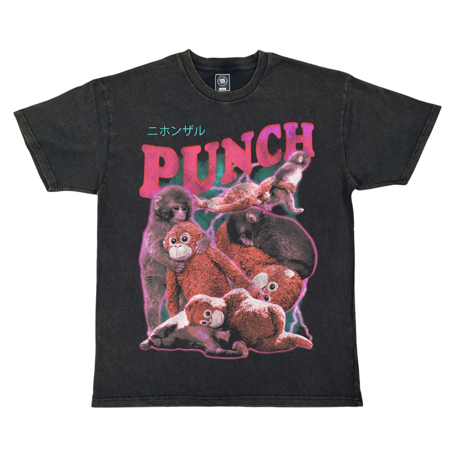 KIDS PUNCH MACAQUE VINTAGE BLACK T-SHIRT