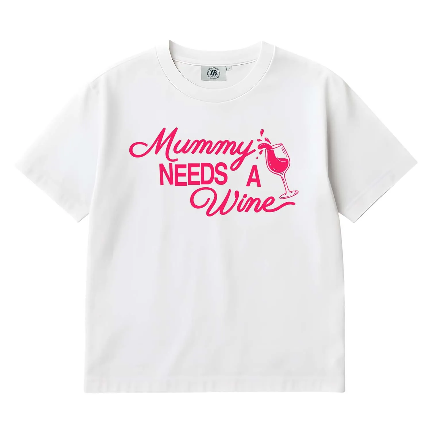 MUMMY NEEDS A WINE WHITE TEE