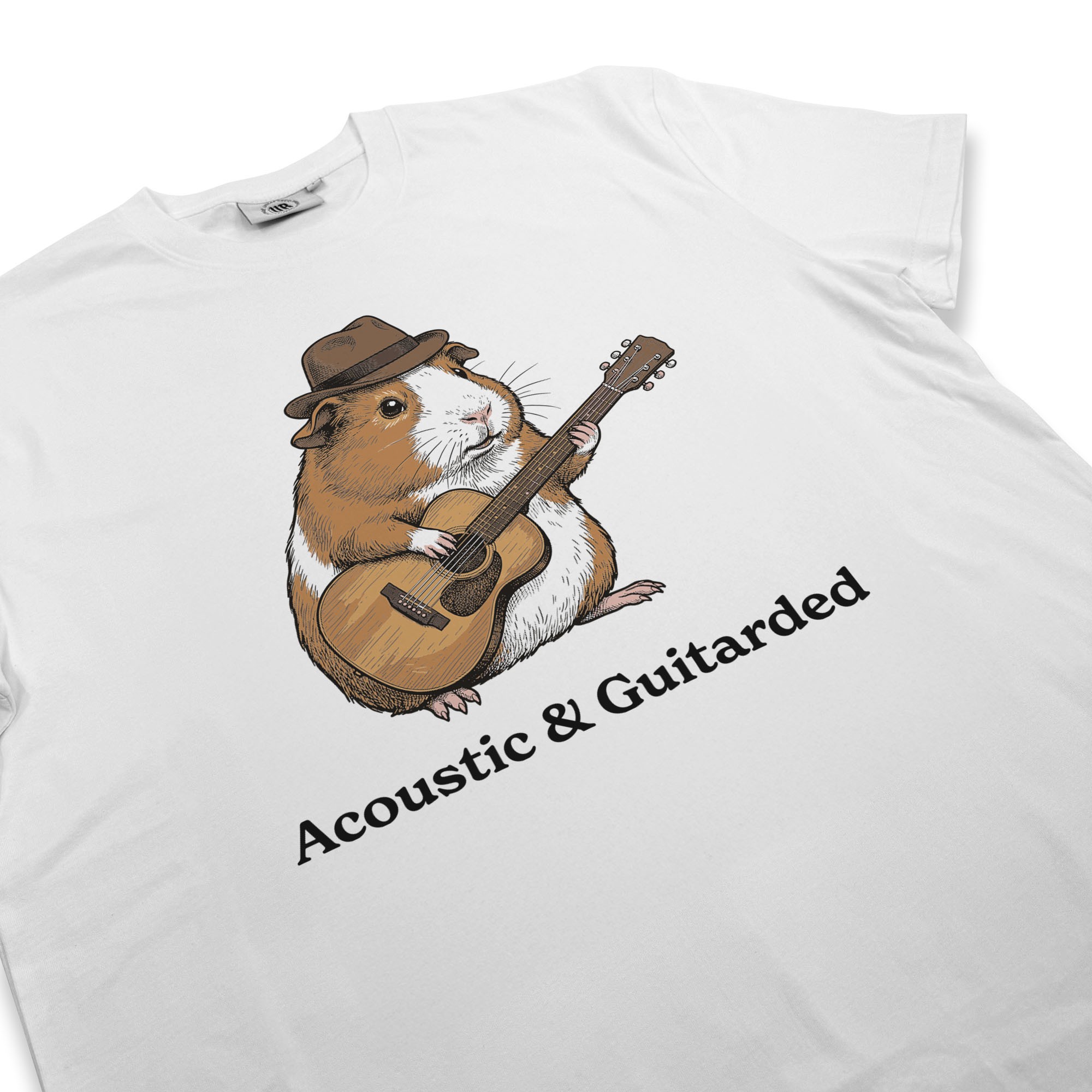 ACOUSTIC AND GUITARDED WHITE TEE