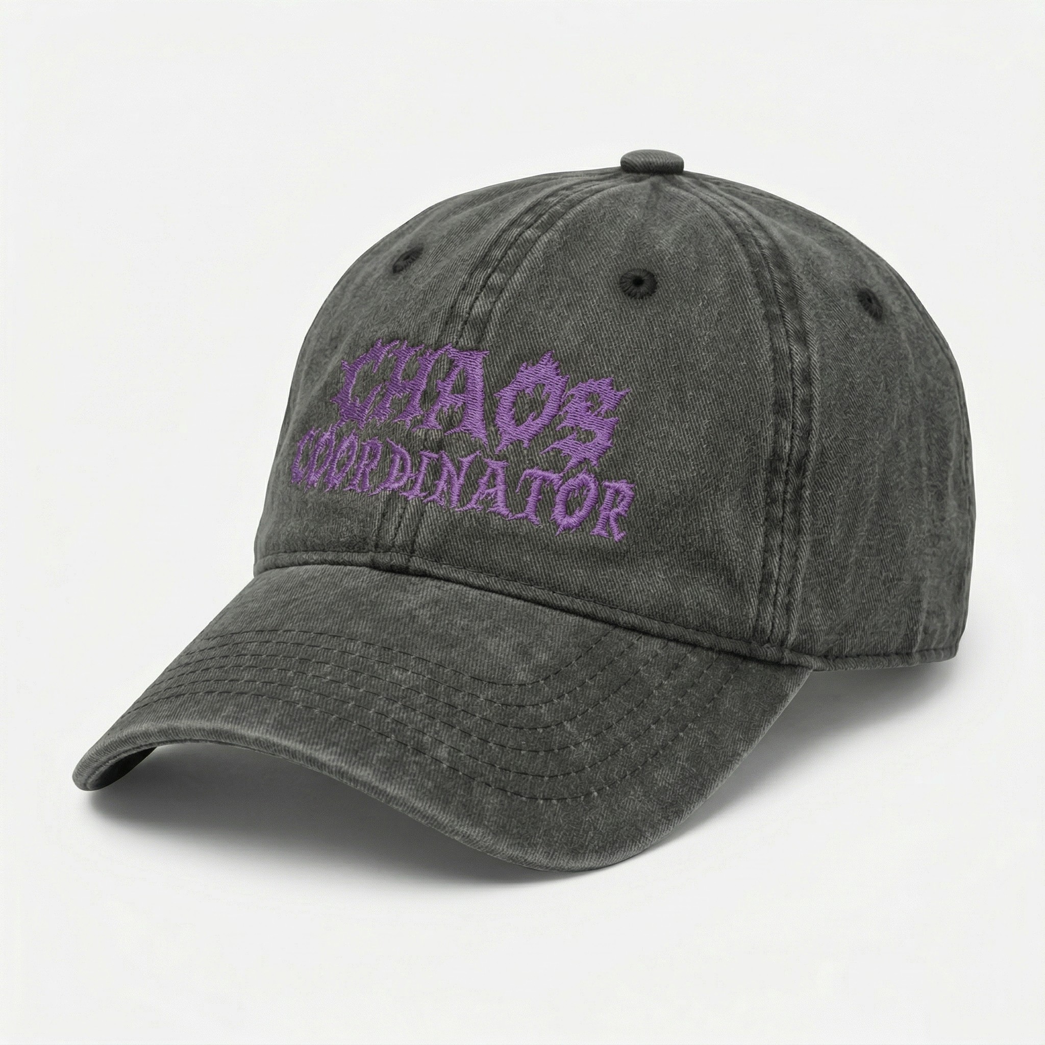 CHAOS COORDINATOR BLACK WASHED DAD HAT
