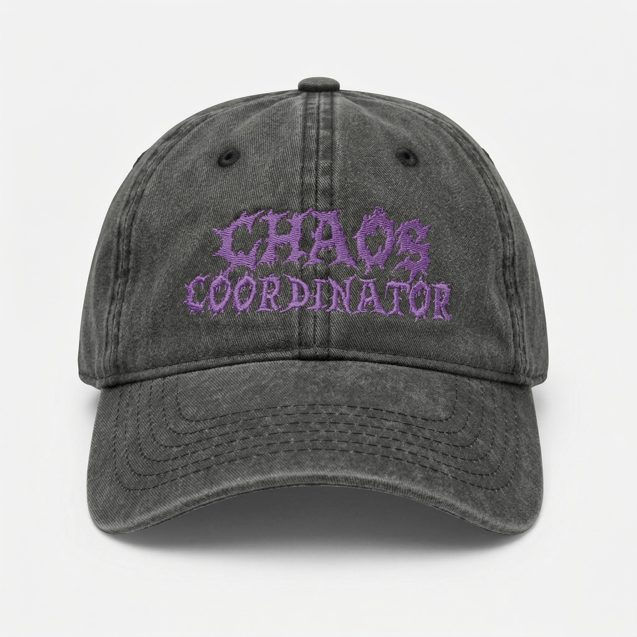 CHAOS COORDINATOR BLACK WASHED DAD HAT