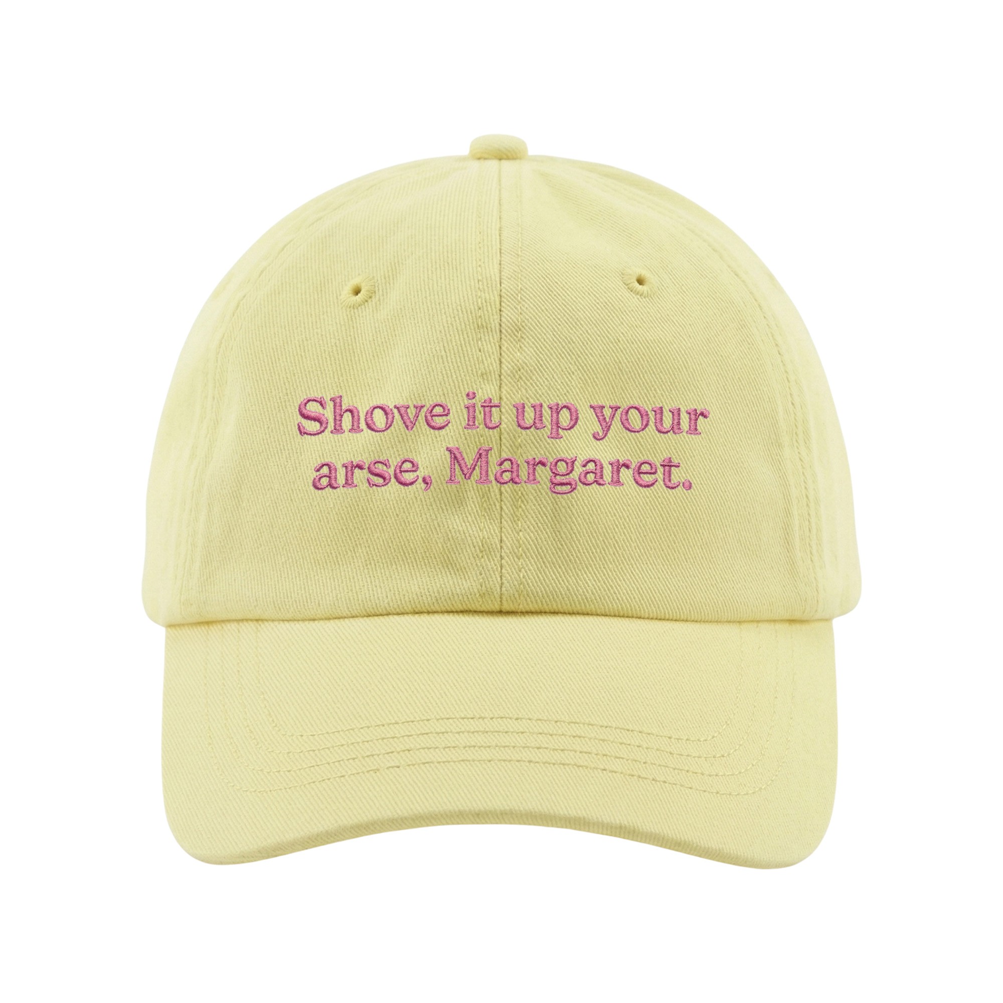 SHOVE IT MARGARET PASTEL LEMON DAD HAT SHOVE IT MARGARET PASTEL LEMON DAD HAT