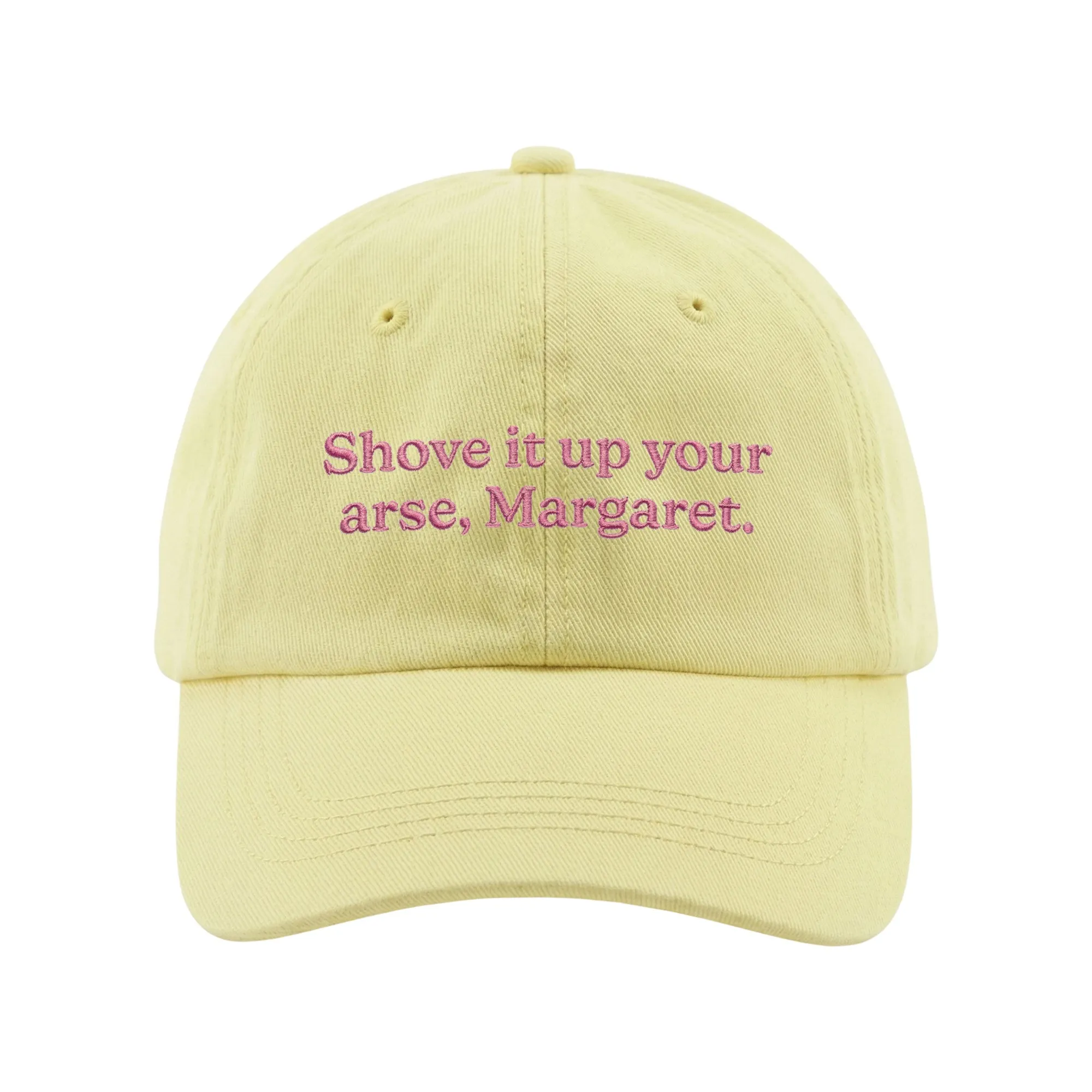 SHOVE IT MARGARET PASTEL LEMON DAD HAT SHOVE IT MARGARET PASTEL LEMON DAD HAT