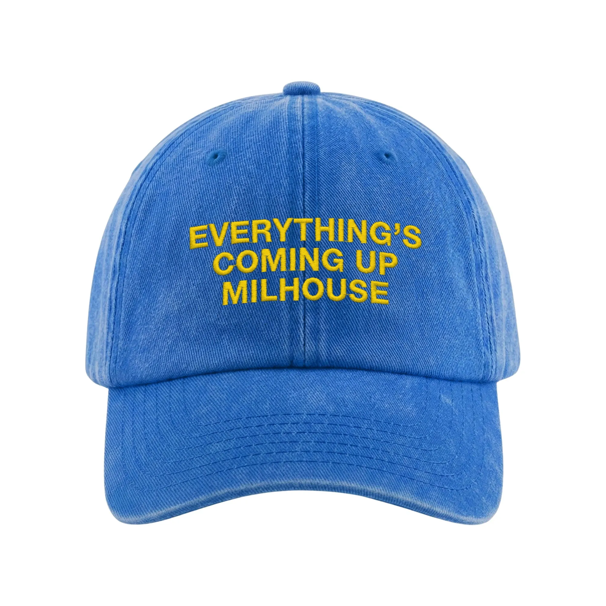 COMING UP MILHOUSE WASHED BLUE DAD HAT COMING UP MILHOUSE WASHED BLUE DAD HAT