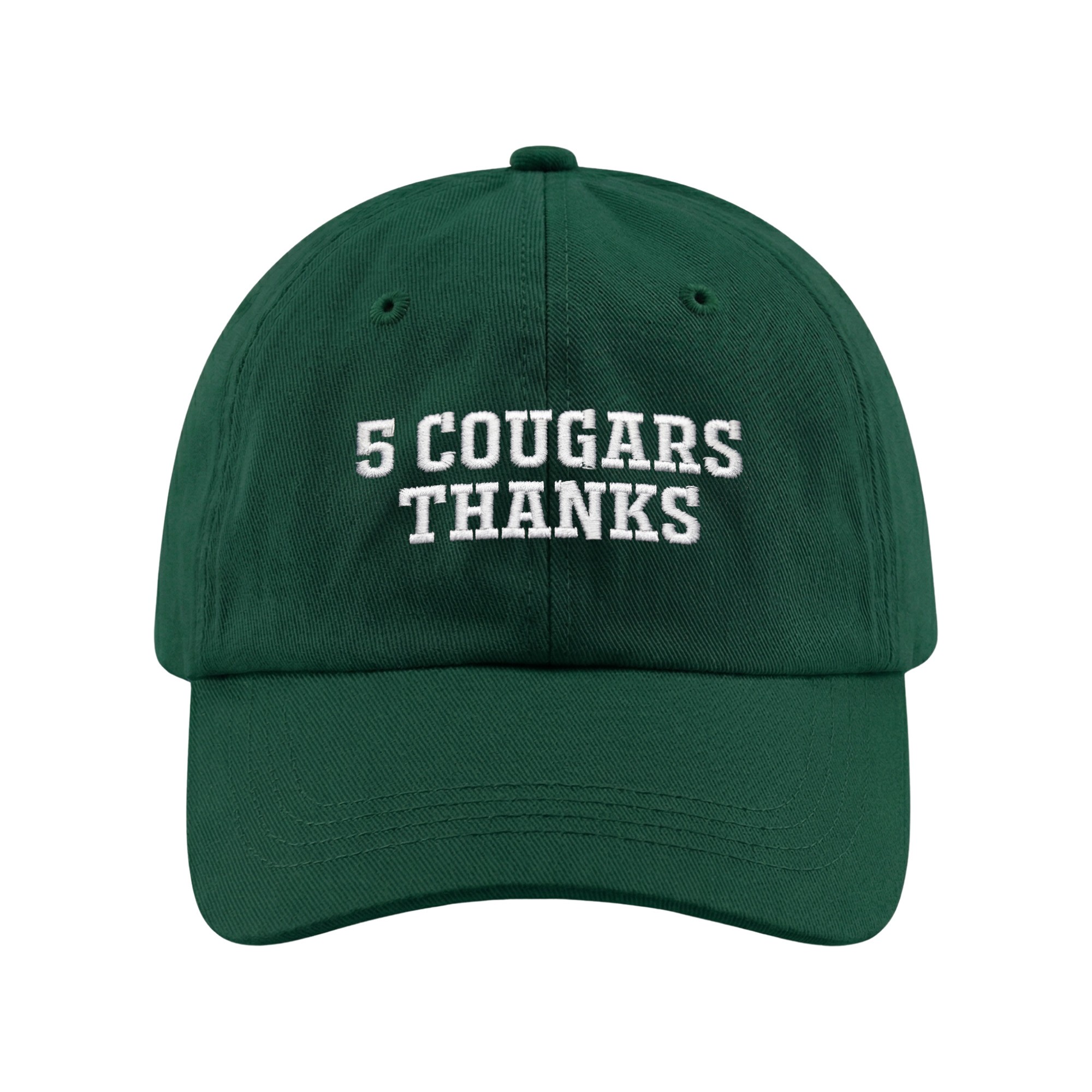5 COURGARS THANKS GREEN DAD HAT